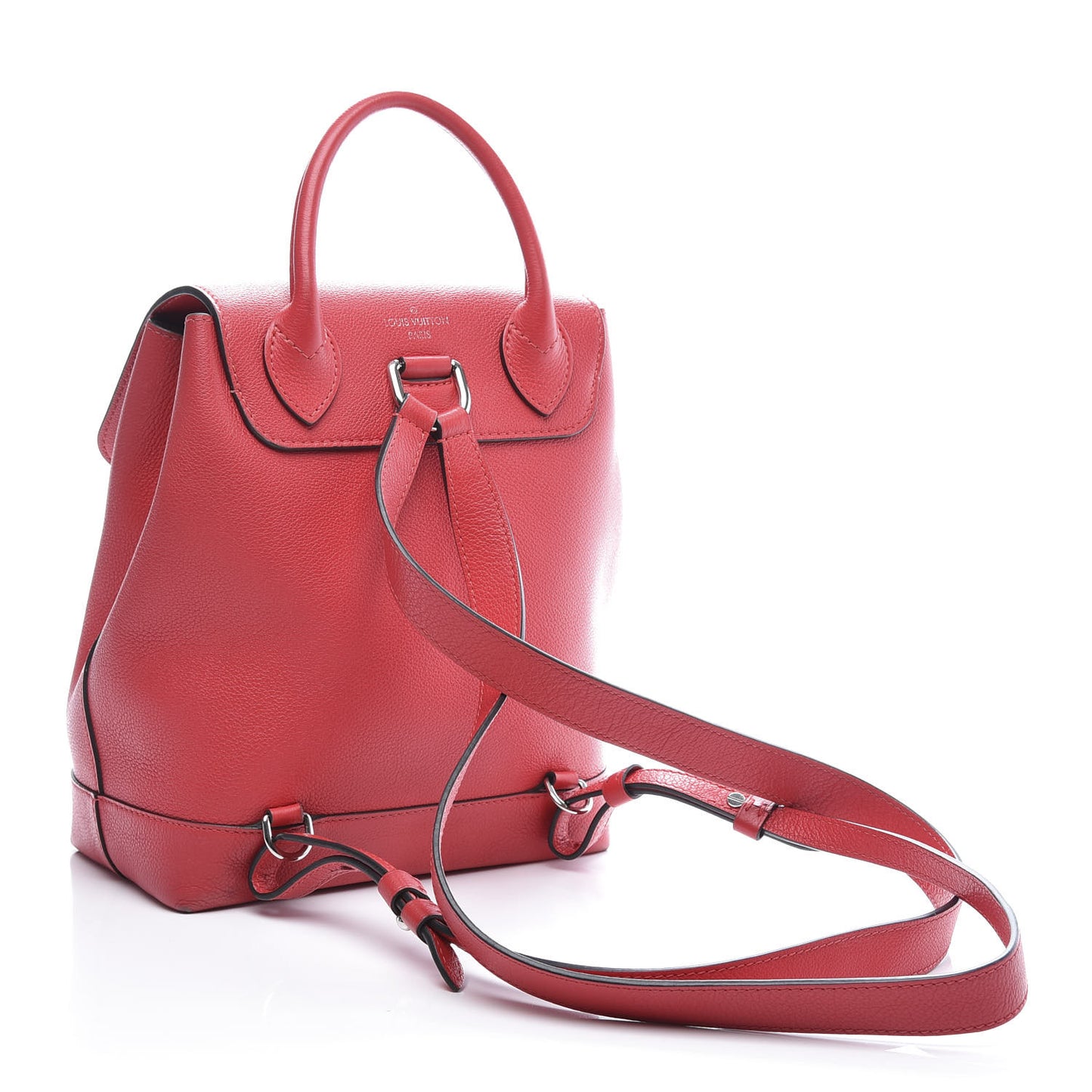 Soft Calfskin Lockme Backpack Poppy