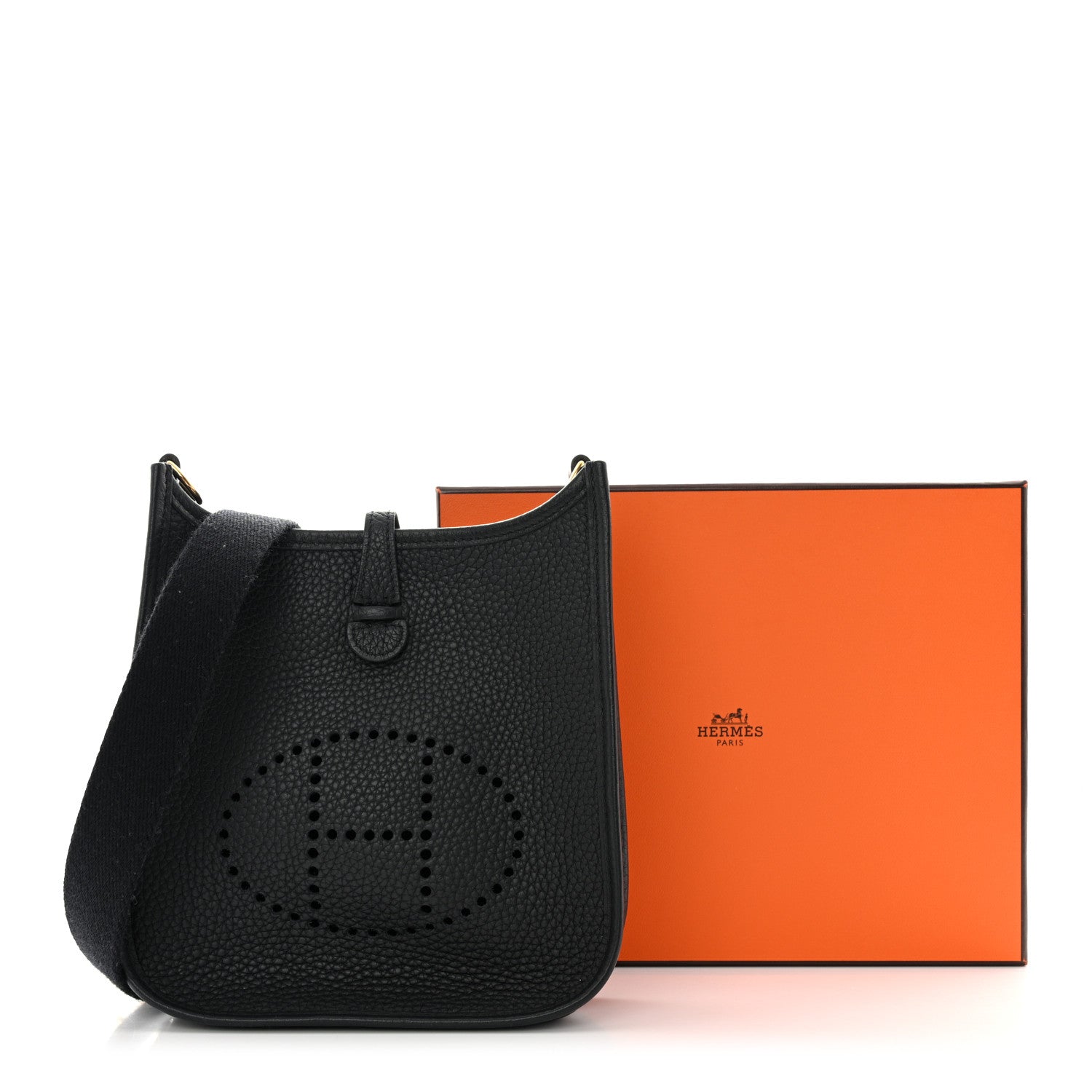 Hermes Taurillon Clemence Evelyne TPM Black 11 of 11