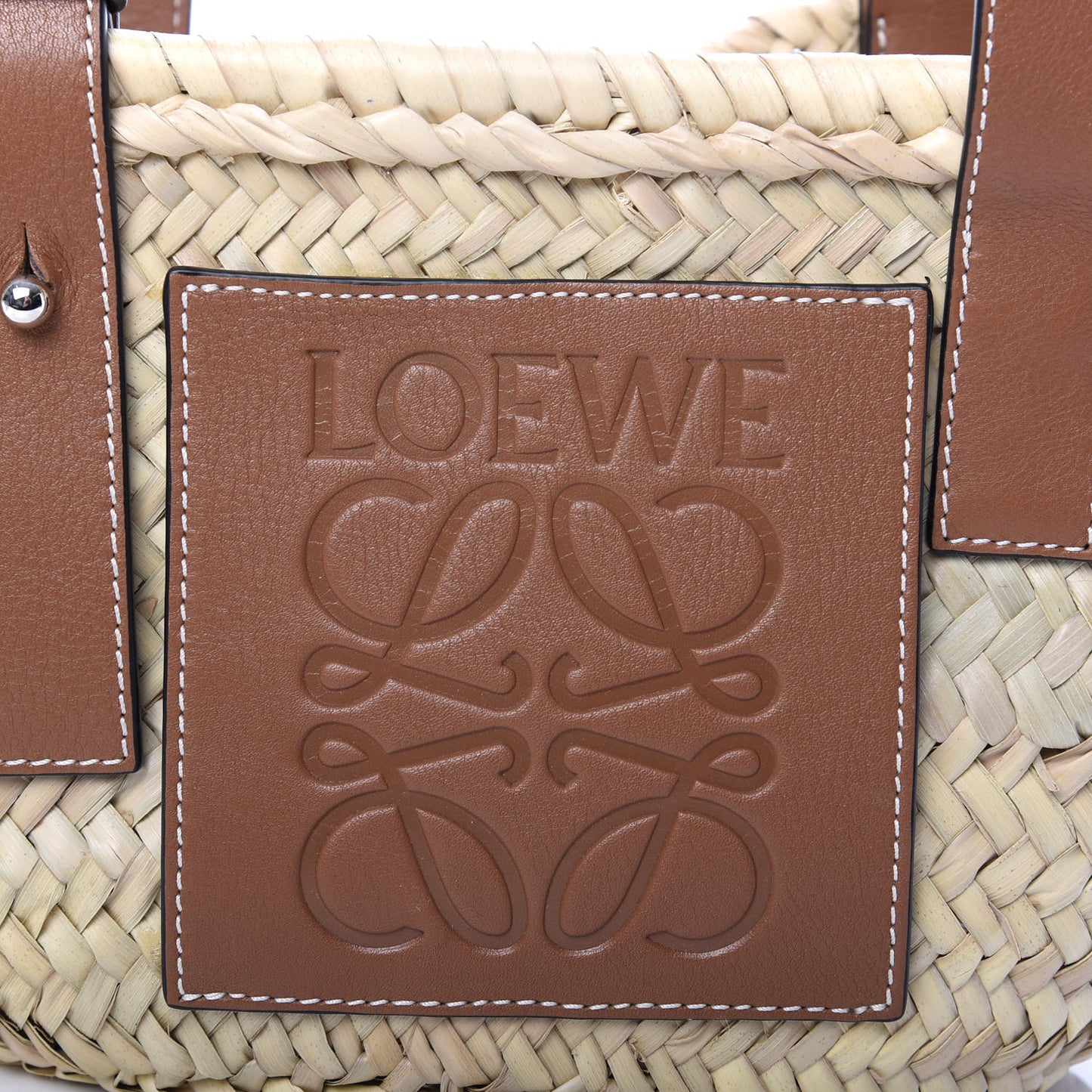 Raffia Small Basket Tote Bag Natural Tan