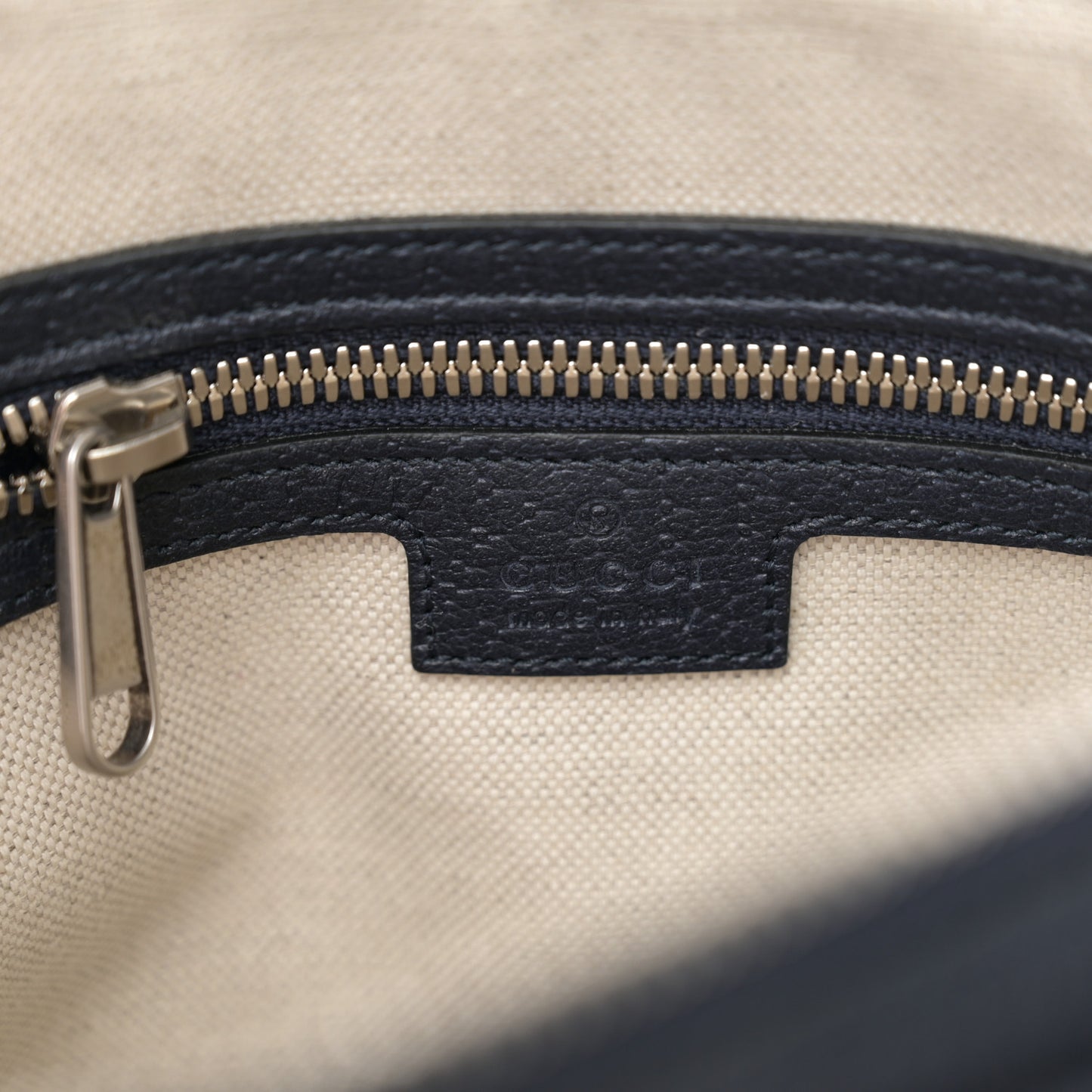 GG Supreme Monogram Textured Dollar Calfskin Web Small Ophidia Messenger Bag Beige Blue