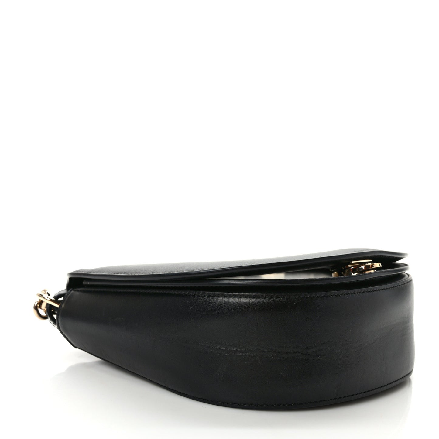 Calfskin Large Vela Flap Bag Black