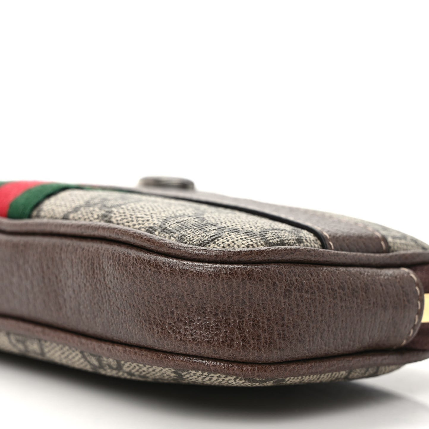 GG Supreme Monogram Ophidia Belted iPhone Case 85 34 Dark Brown