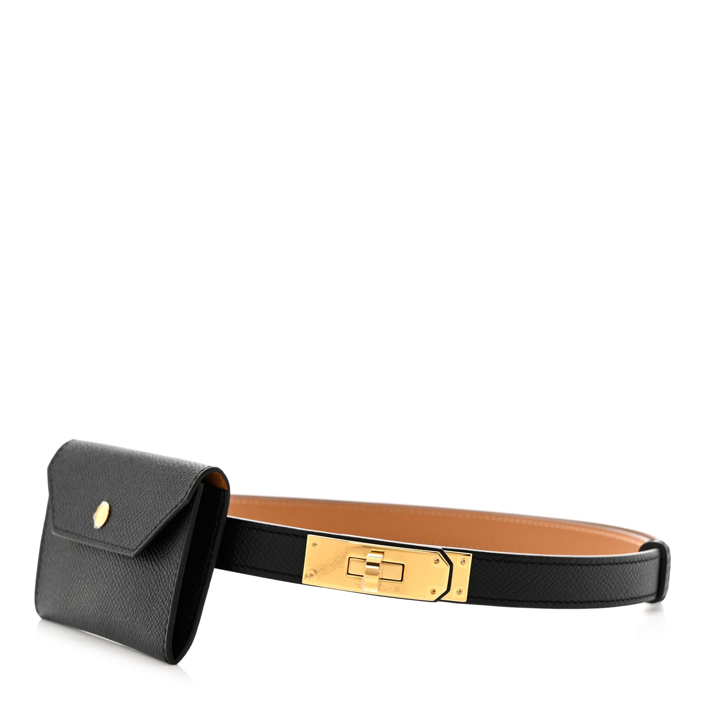 Epsom Kelly Pocket Belt Black