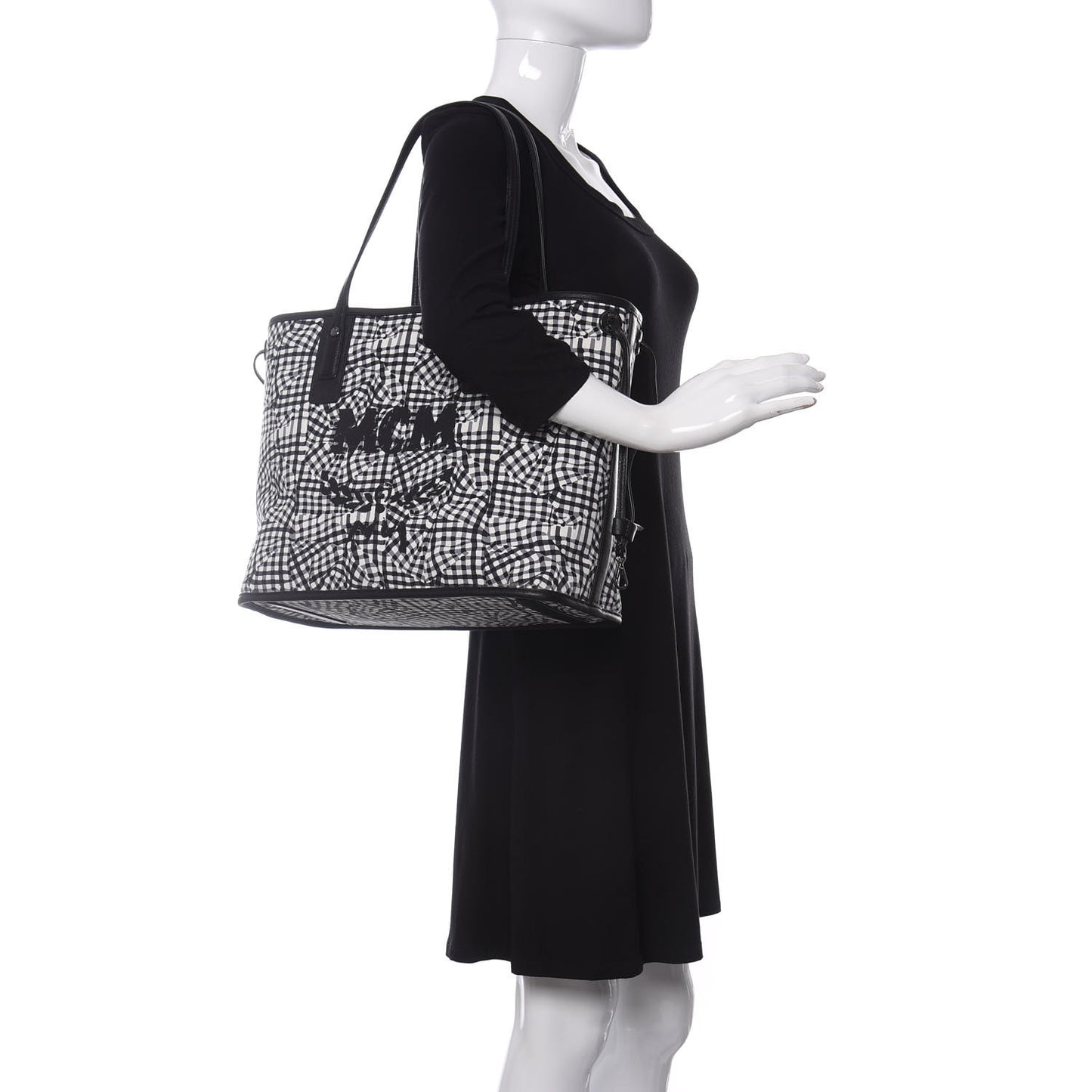 Visetos Large Liz Reversible Shopper Tote Black