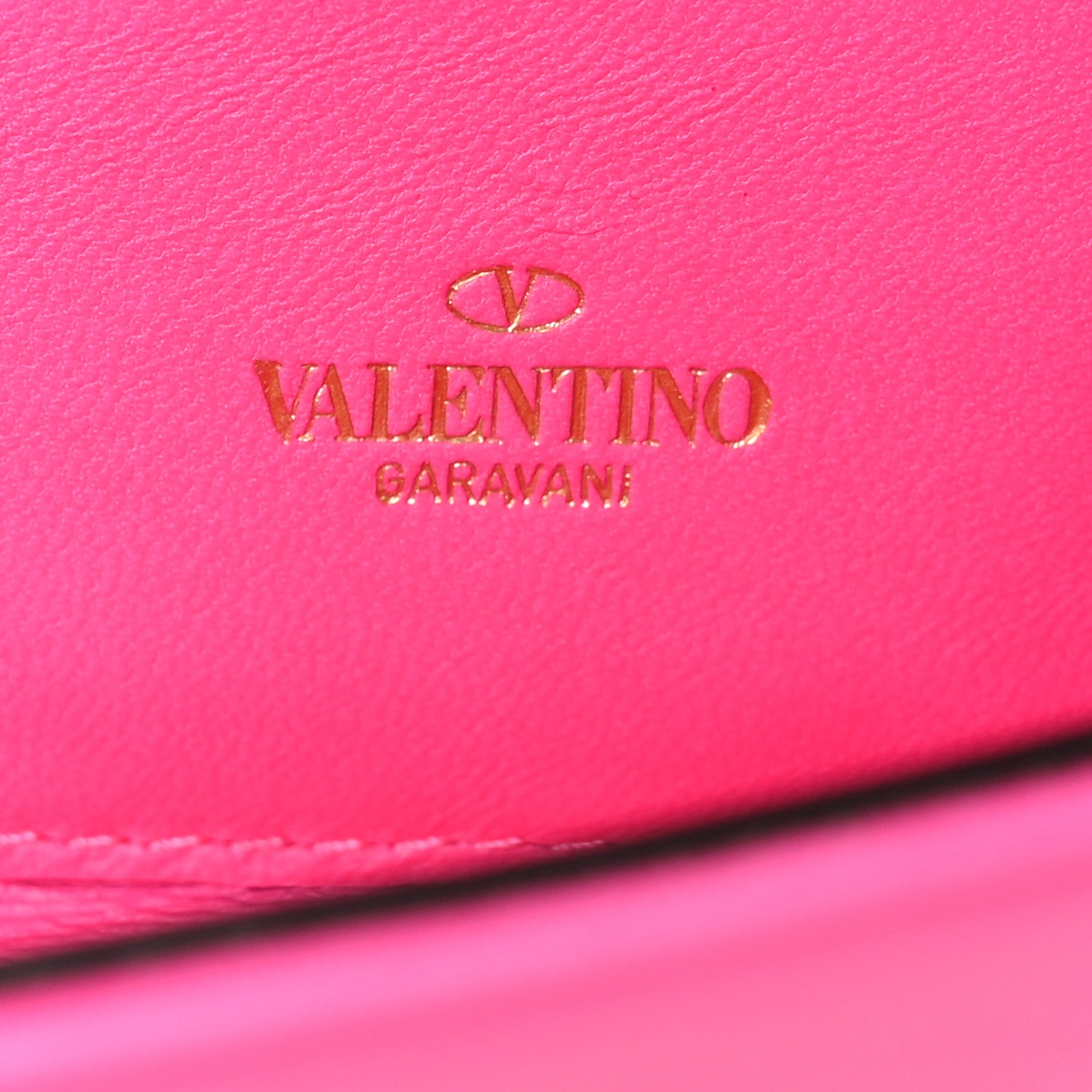 Valentino Garavani Nappa Roman Stud Wallet On Chain Pink PP 7 of 11