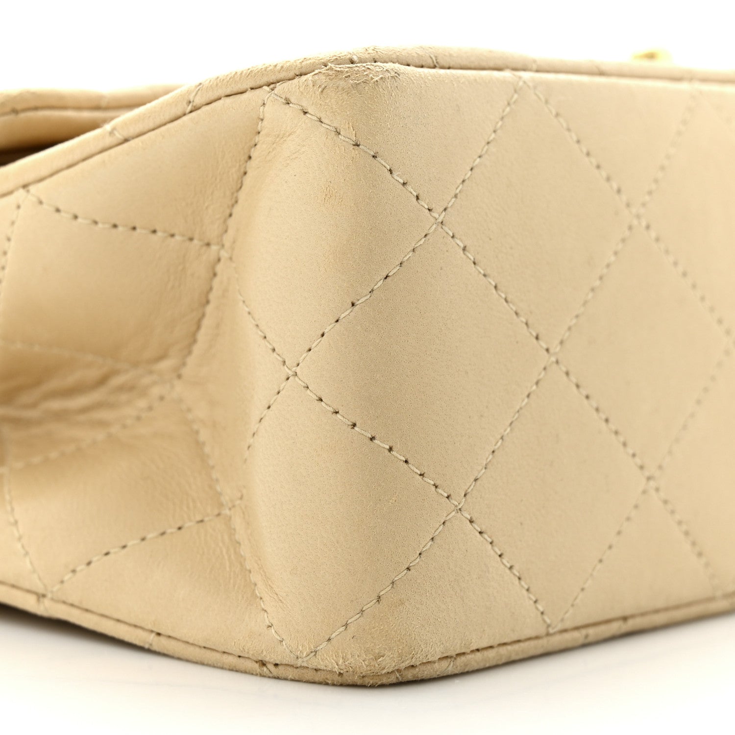 Chanel Lambskin Quilted Medium Double Flap Beige 9 of 19