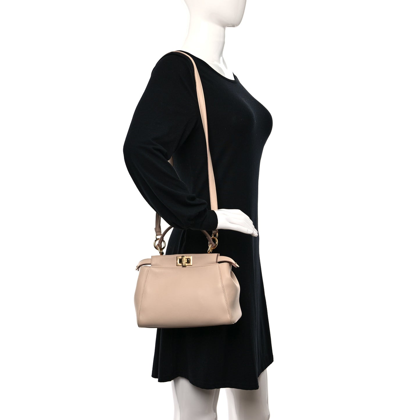 Nappa Stacked Bar Mini Peekaboo Iconic Satchel Rosa Plaster