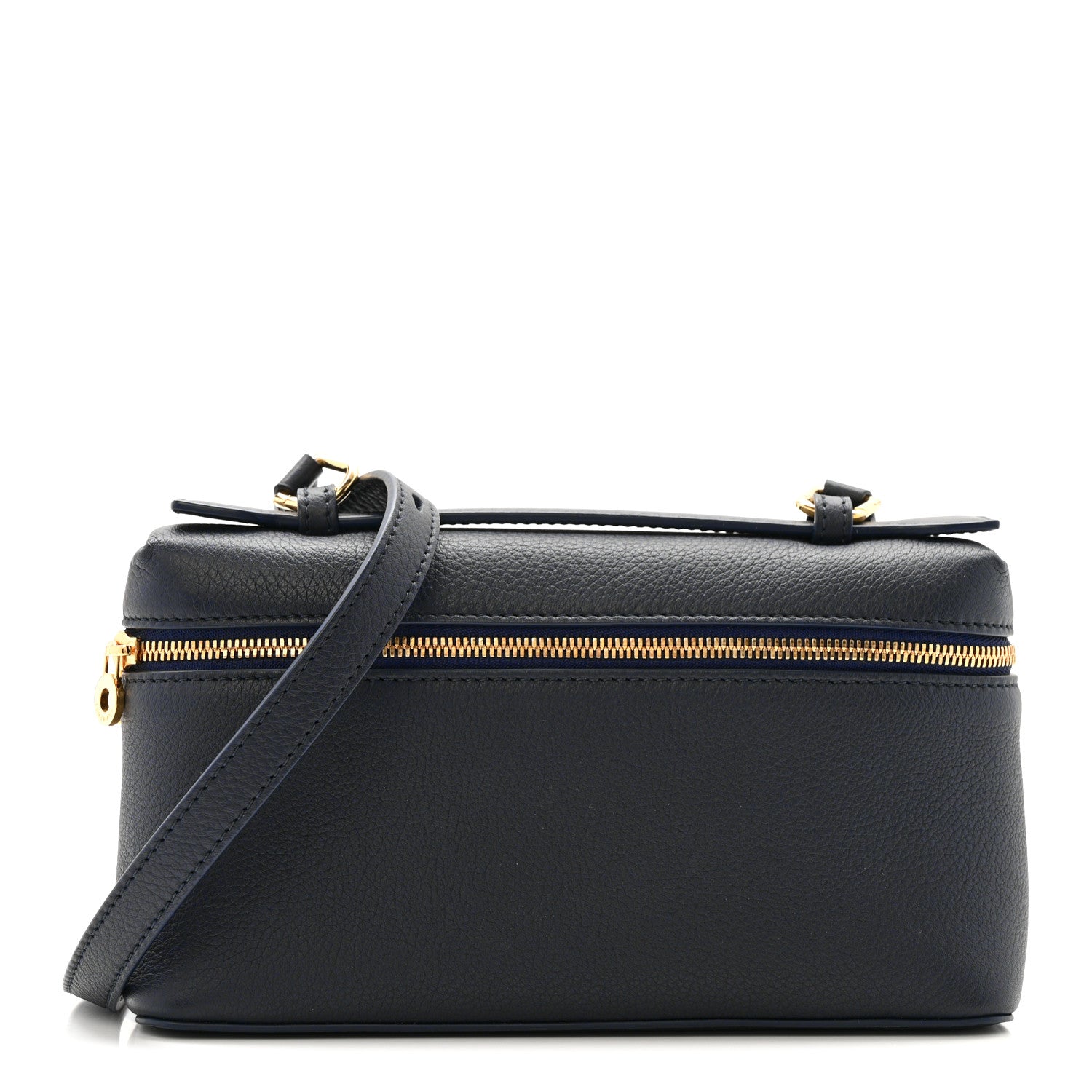 Loro Piana Grained Calfskin L19 Extra Pocket Pouch Navy Blue