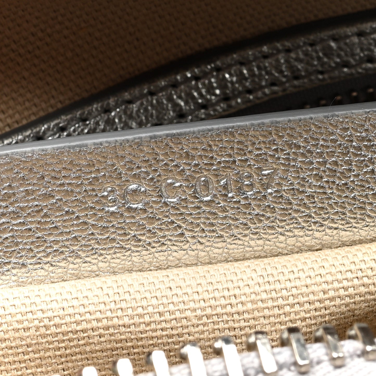 Metallic Sugar Goatskin Mini Antigona Silver