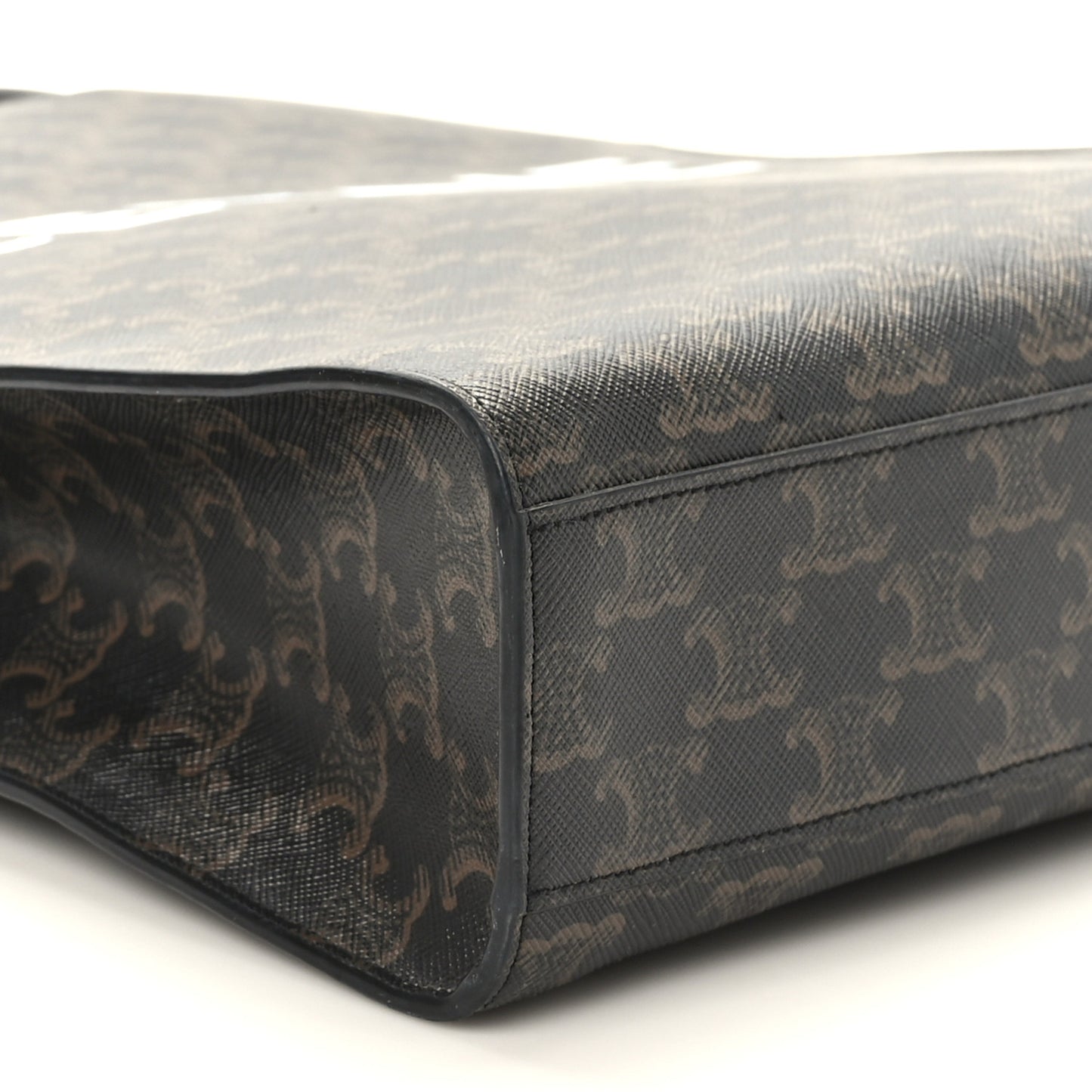 Triomphe Canvas Calfskin Medium Vertical Cabas Black