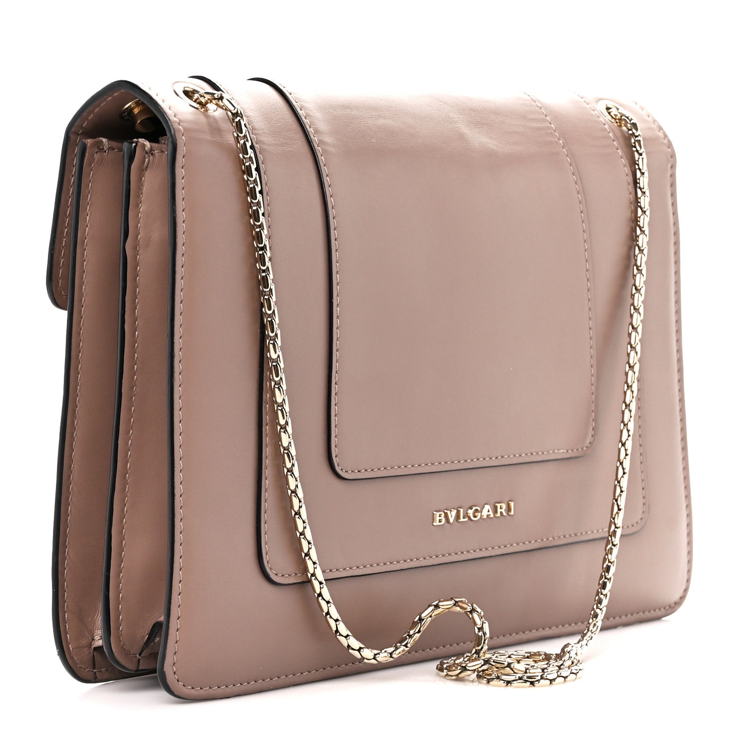 Calfskin Serpenti Forever Crossbody Bag Beige