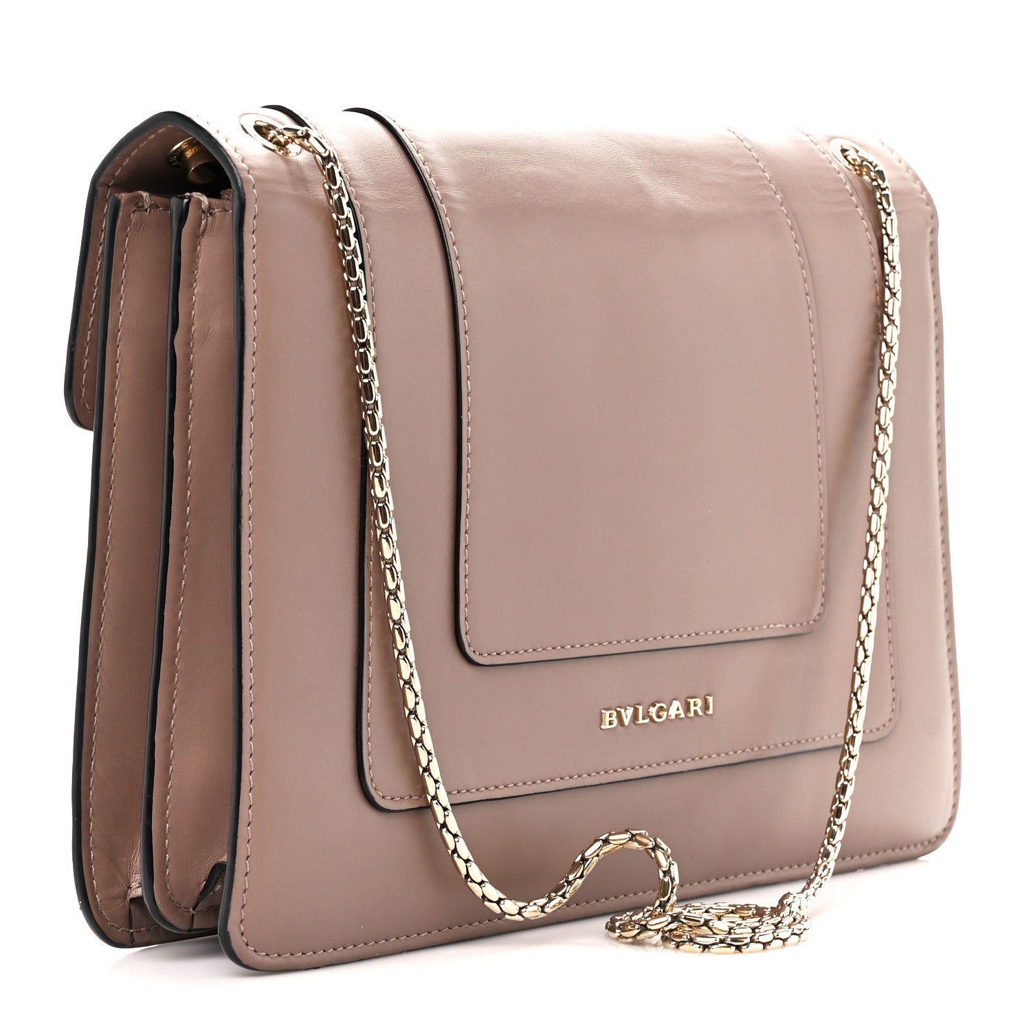 Bulgari Calfskin Serpenti Forever Crossbody Bag Beige 4 of 13