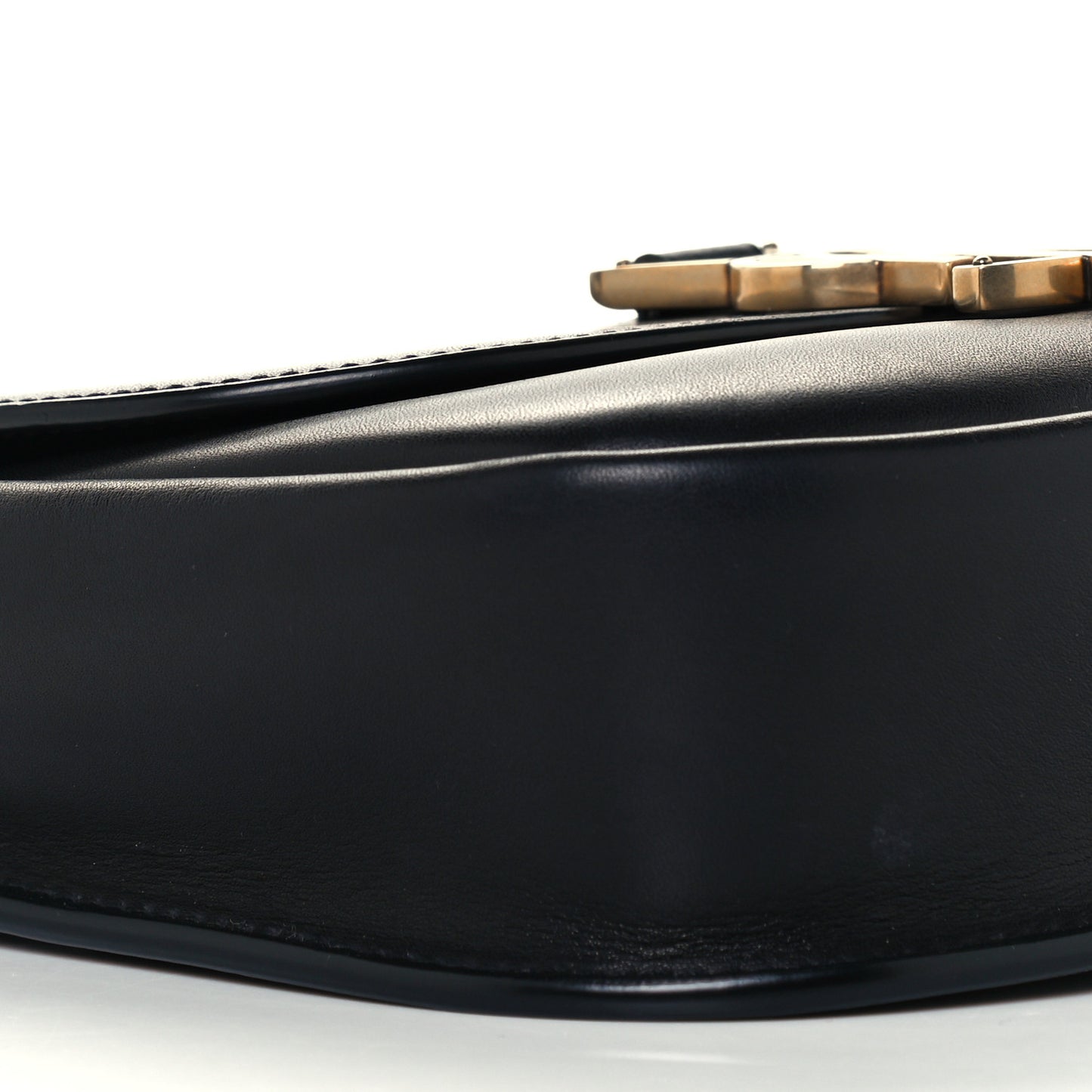 Smooth Calfskin Classic Monogram Small Kaia Satchel Black