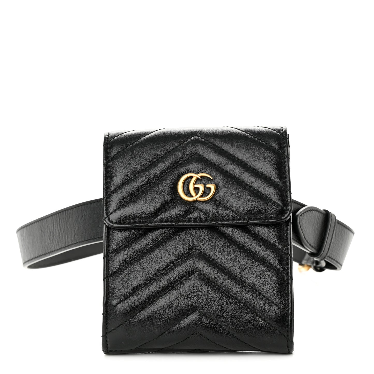 Calfskin Matelasse GG Marmont 2.0 Belt Bag 85 34 Black