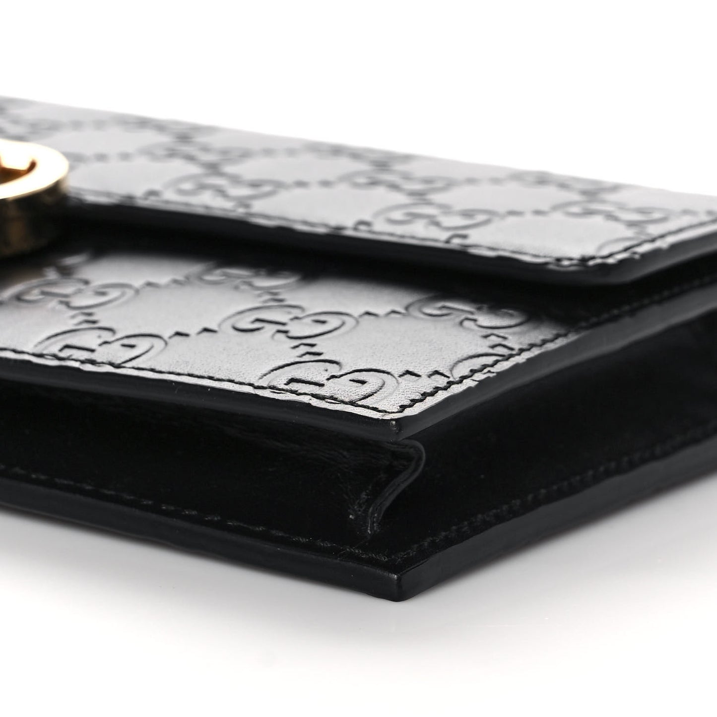 Guccissima Icon Chain Wallet Black
