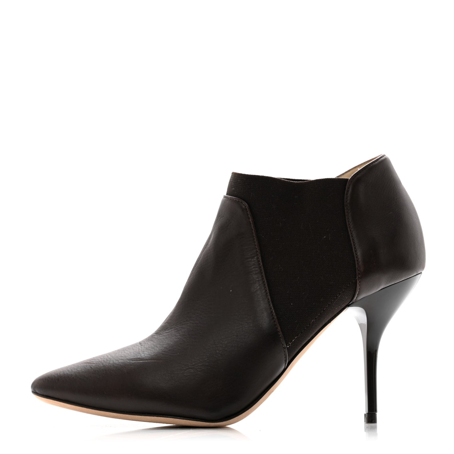 Calfskin Ankle Boots 37.5 Brown