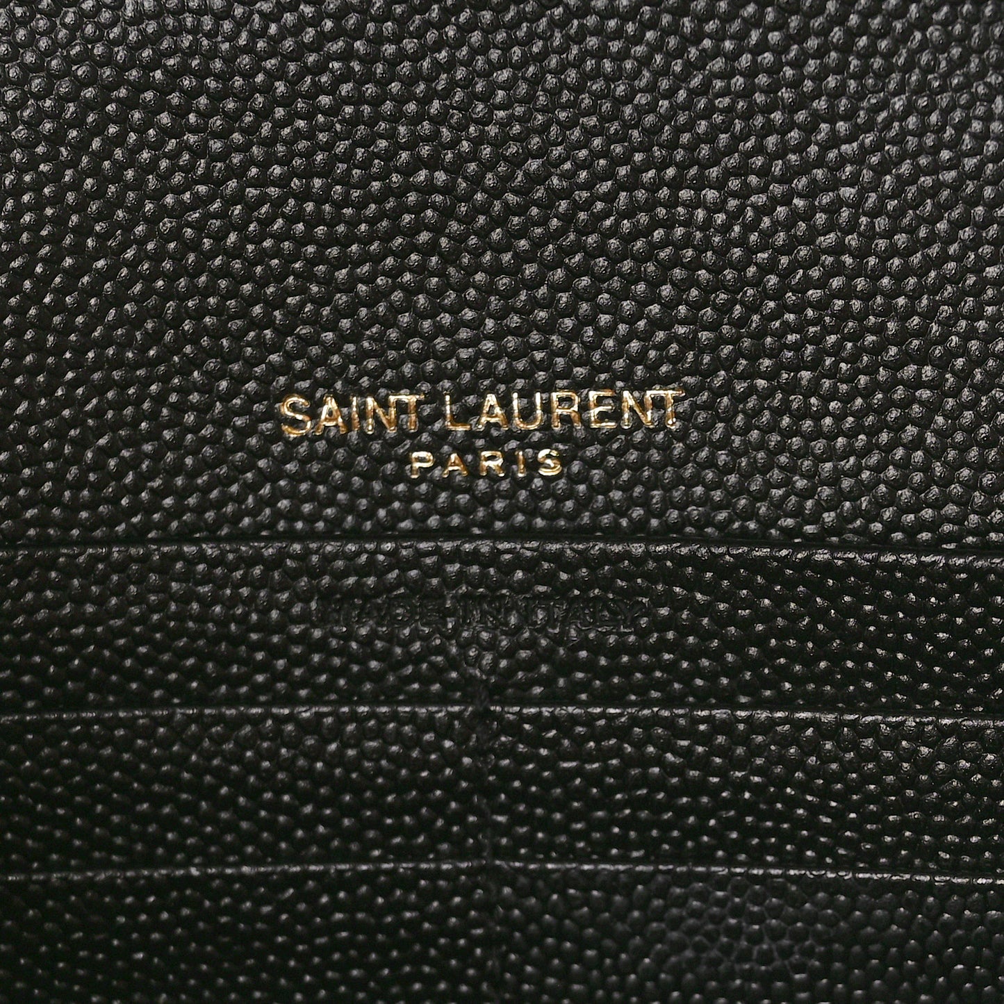 Grain De Poudre Matelasse Chevron Monogram Chain Wallet Black