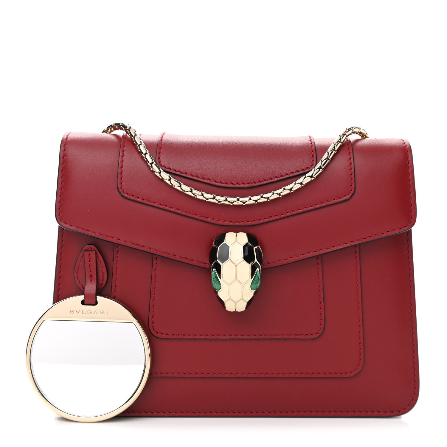 Bulgari Calfskin Serpenti Forever Crossbody Bag Ruby Red 1041818