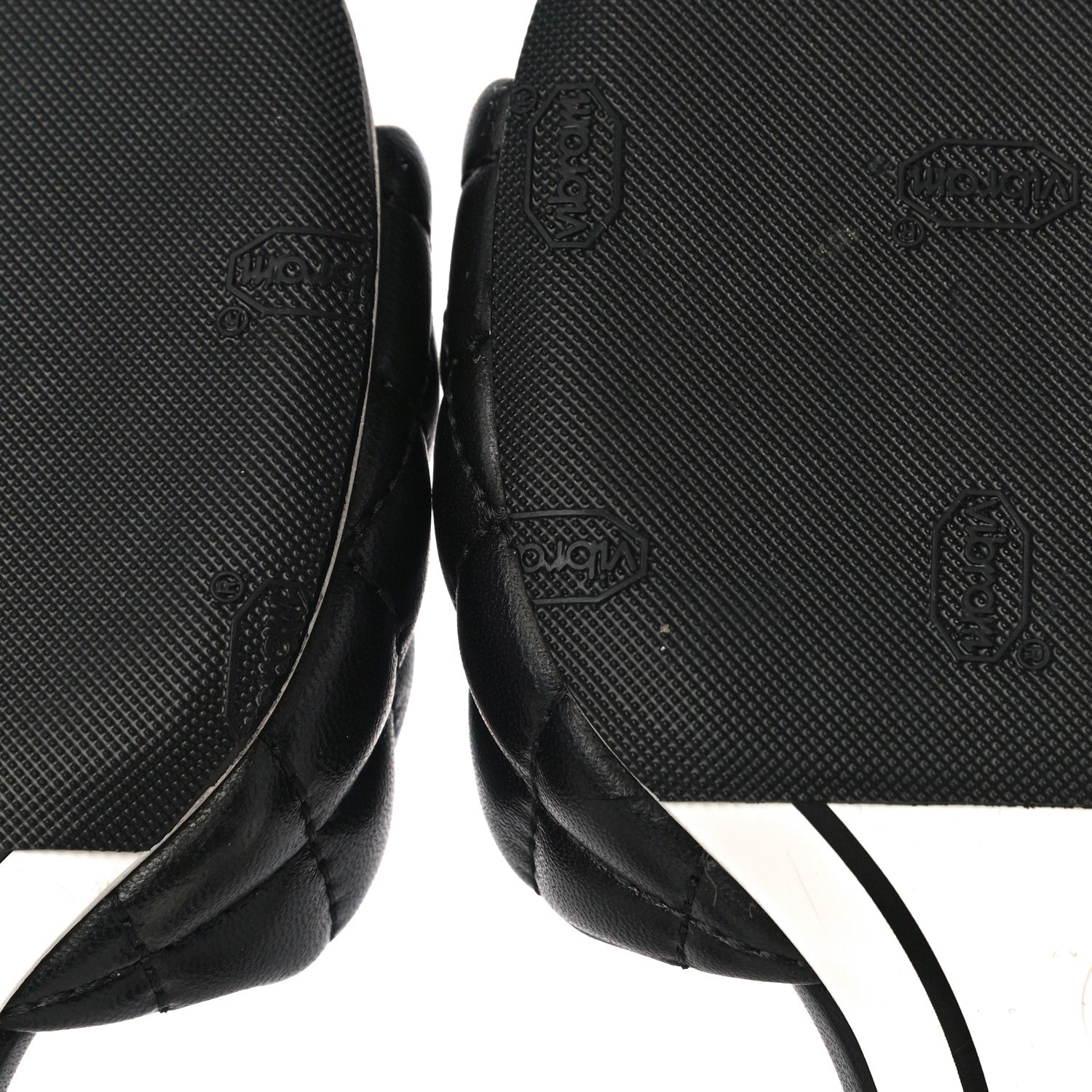 Chanel Lambskin Quilted Textured CC Mules 37 Black 8 of 12