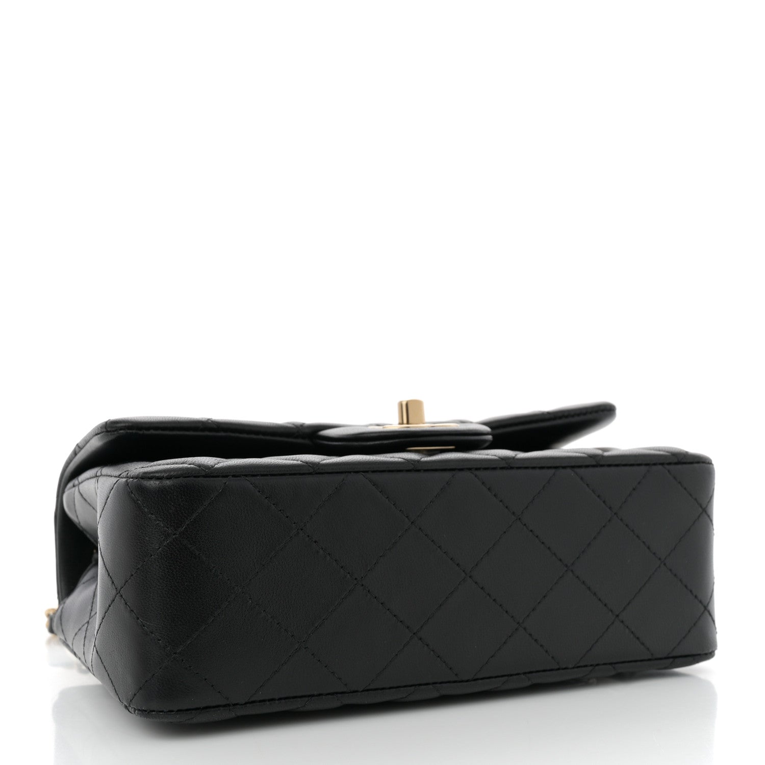 Chanel Lambskin Quilted Mini Rectangular Flap Black 4 of 11