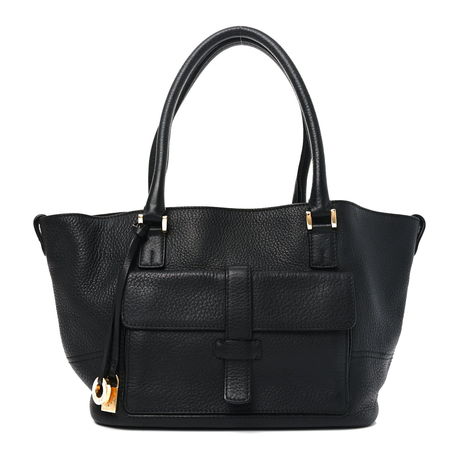 【ol】1117/loro simple pierce S Loro Piana Grained Calfskin Bellevue Odessa Black 1769862