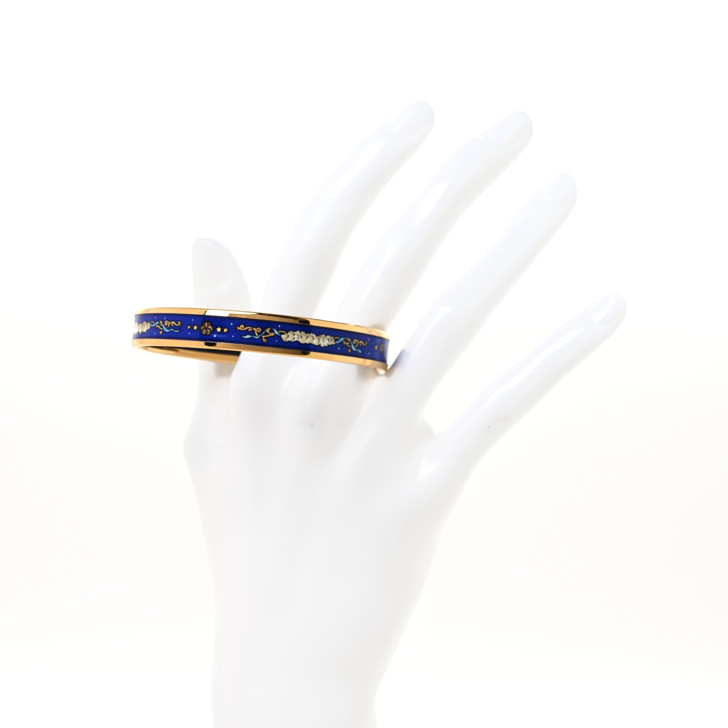 Enamel Printed Celestial Mythology Narrow Bracelet 65 Bleu