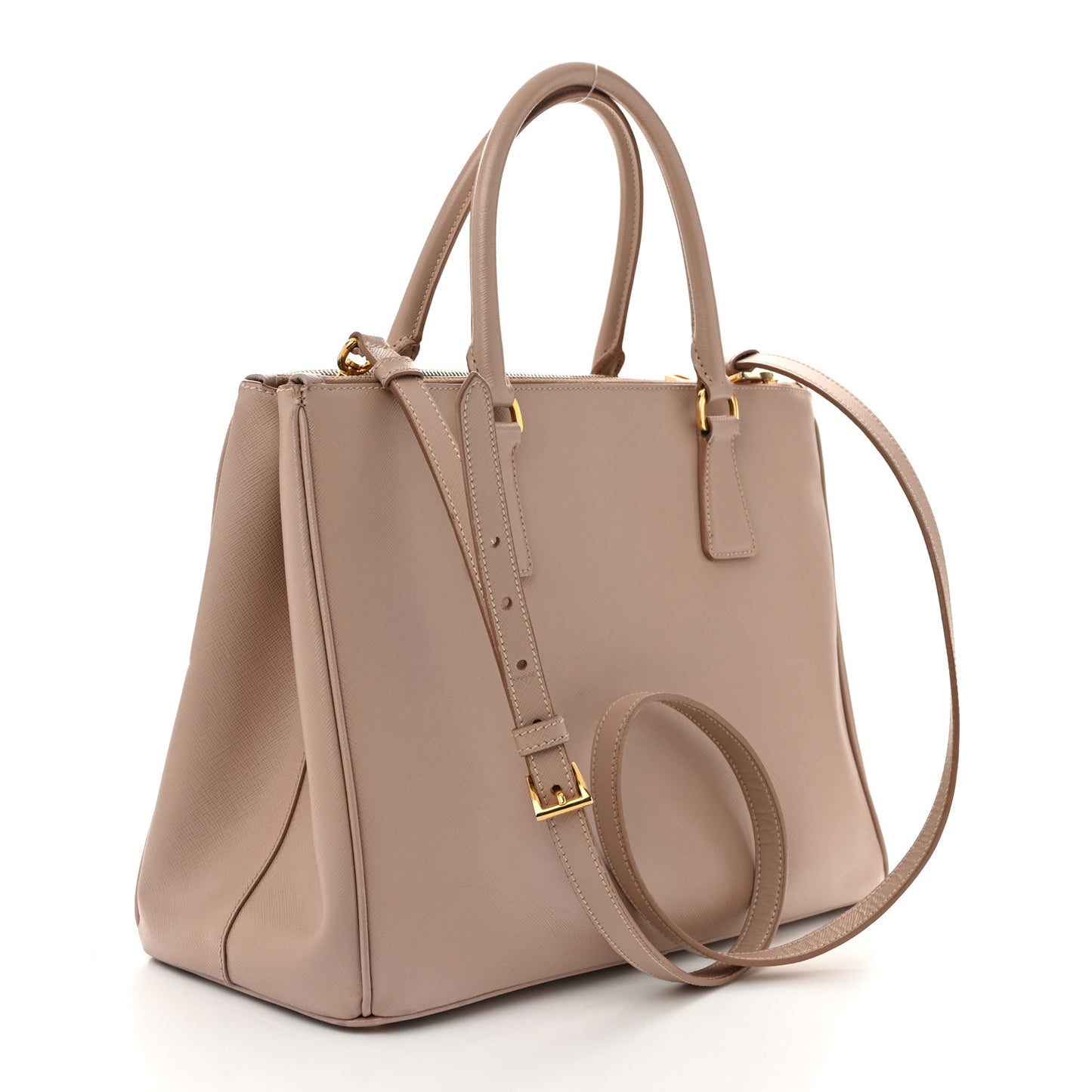 Saffiano Medium Galleria Double Zip Tote Cammeo