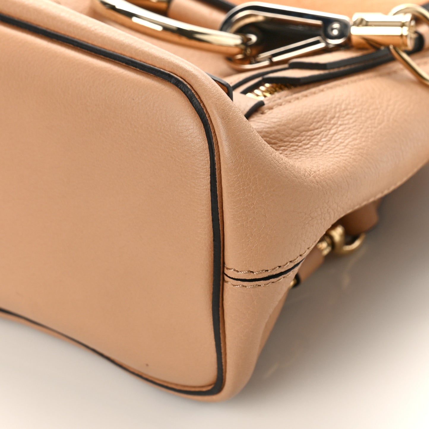 Suede Calfskin Mini Faye Backpack Blush Nude