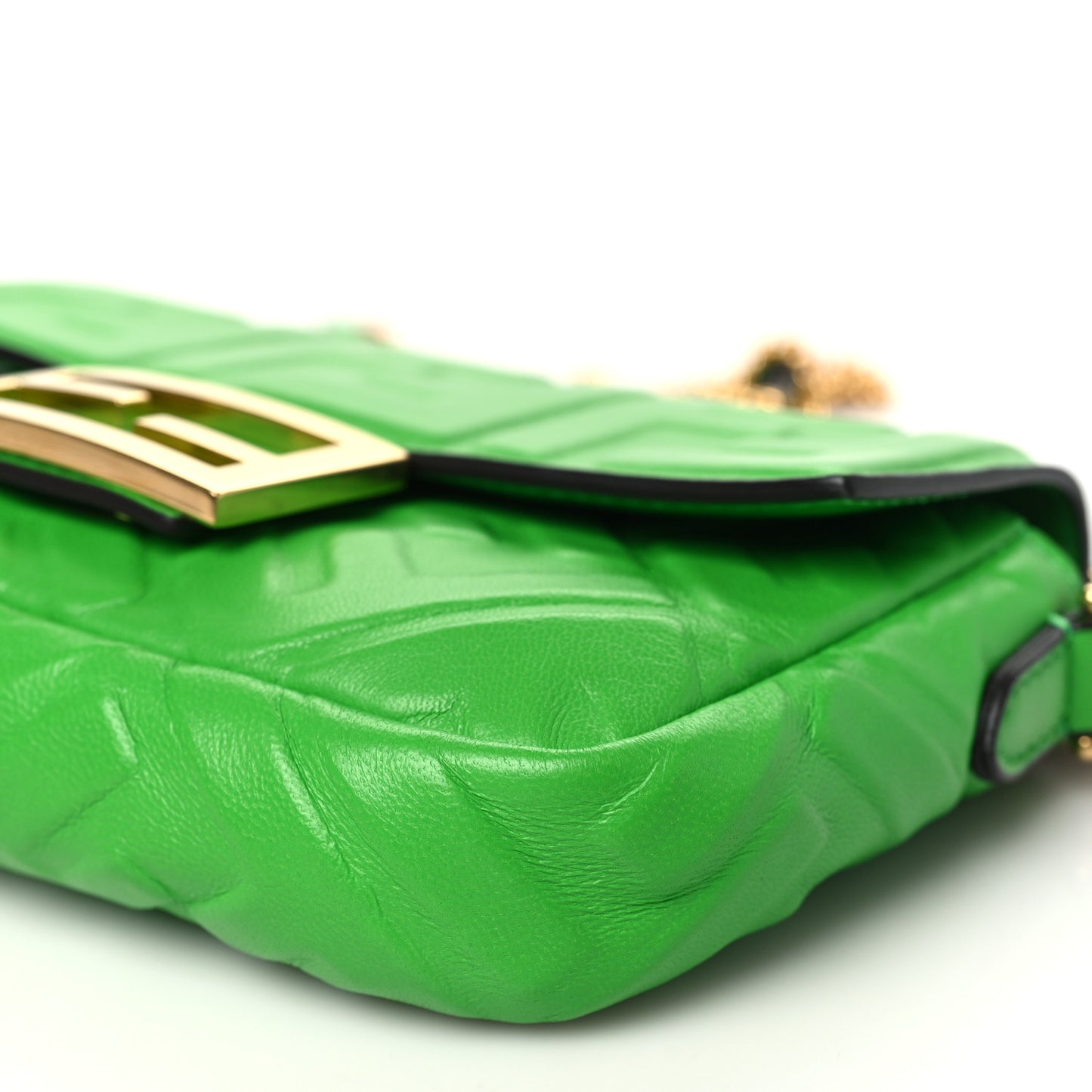 Nappa FF 1974 Embossed Mini Baguette Tomatillo