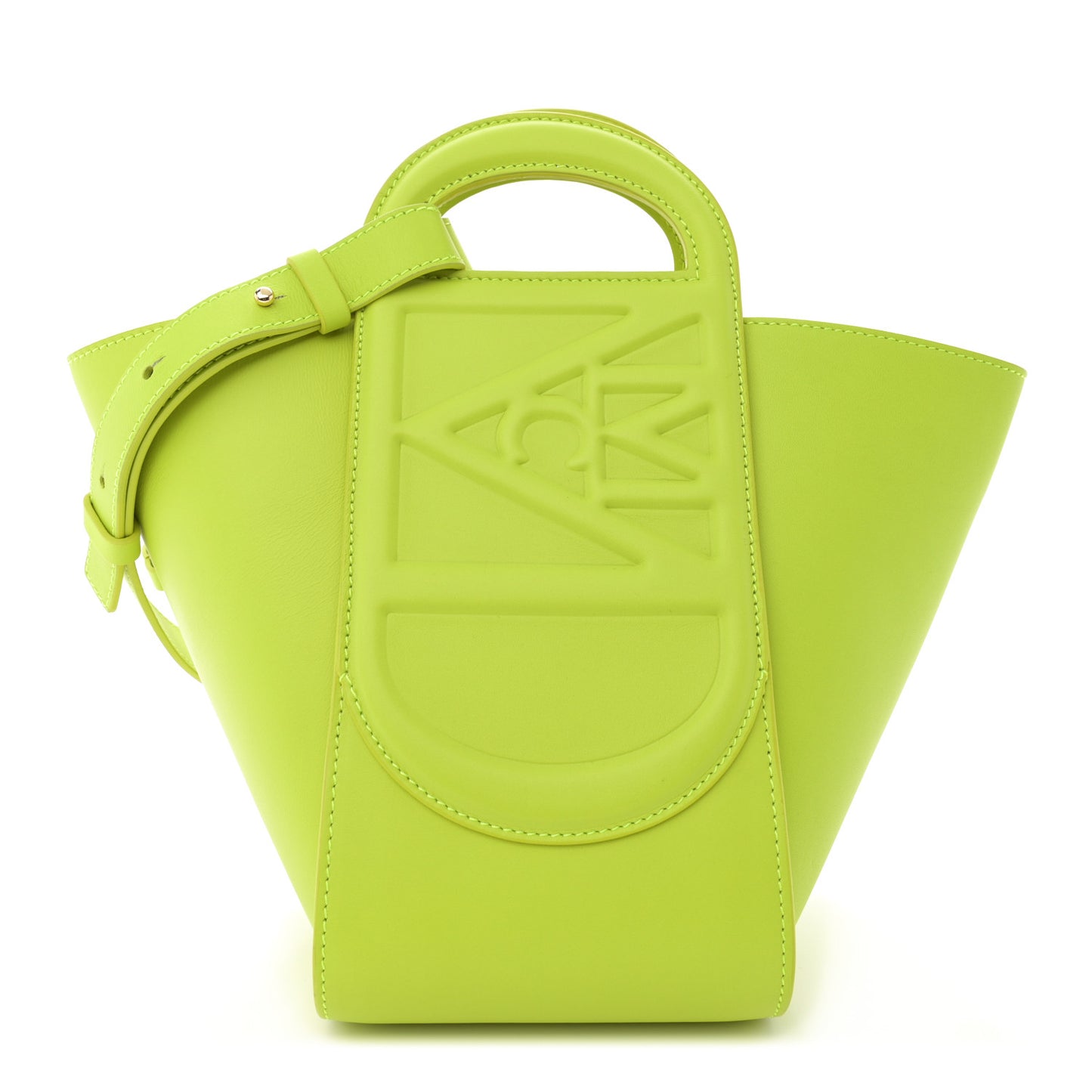 Calfskin Mini Mode Travia Tote Acid Green