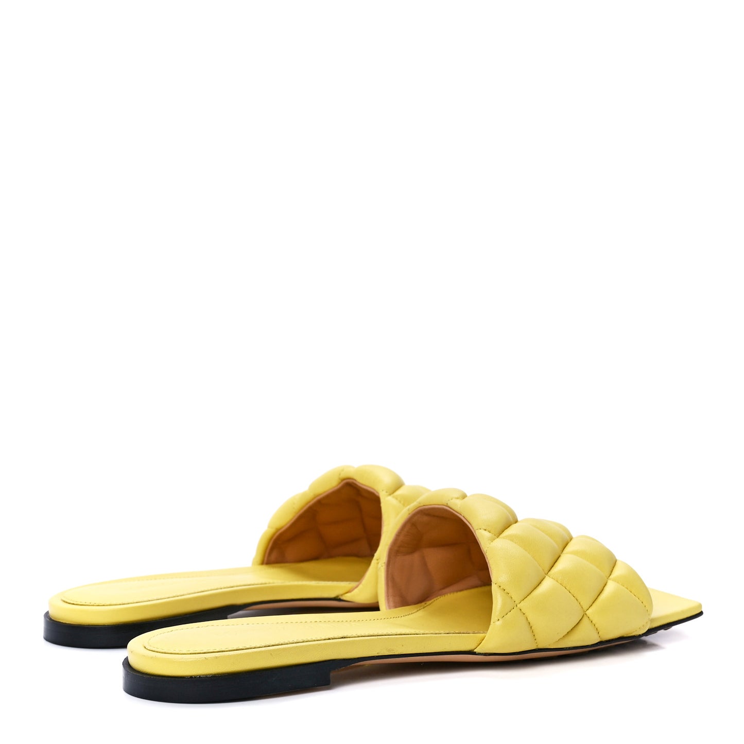 Nappa Matelasse Padded Flat Sandals 36 Pear