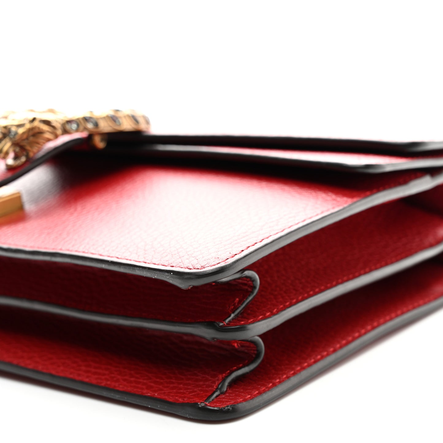 Dollar Calfskin Swarovski Crystal Small Dionysus Shoulder Bag Hibiscus Red