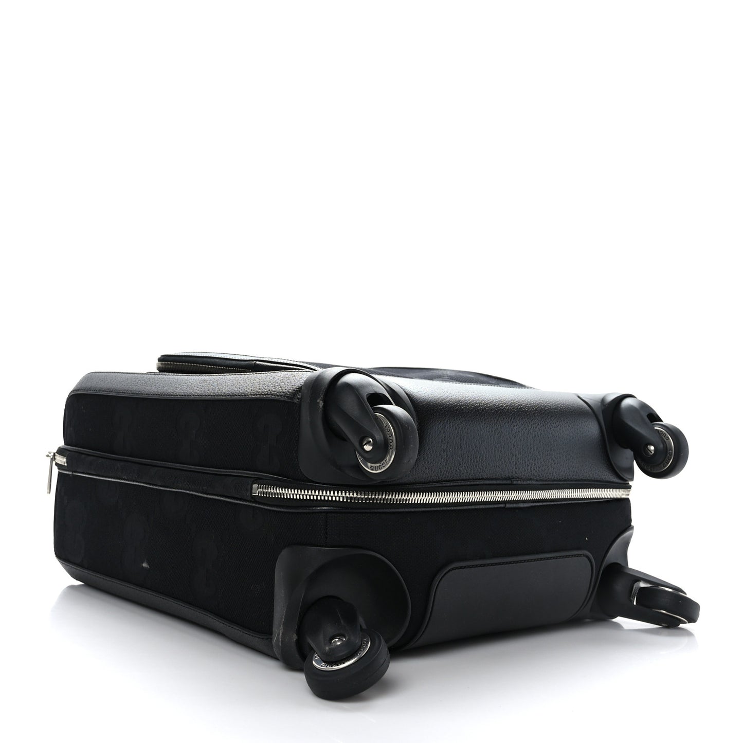 Monogram Jumbo GG Textured Dollar Calfskin Small Carry On Trolley Black