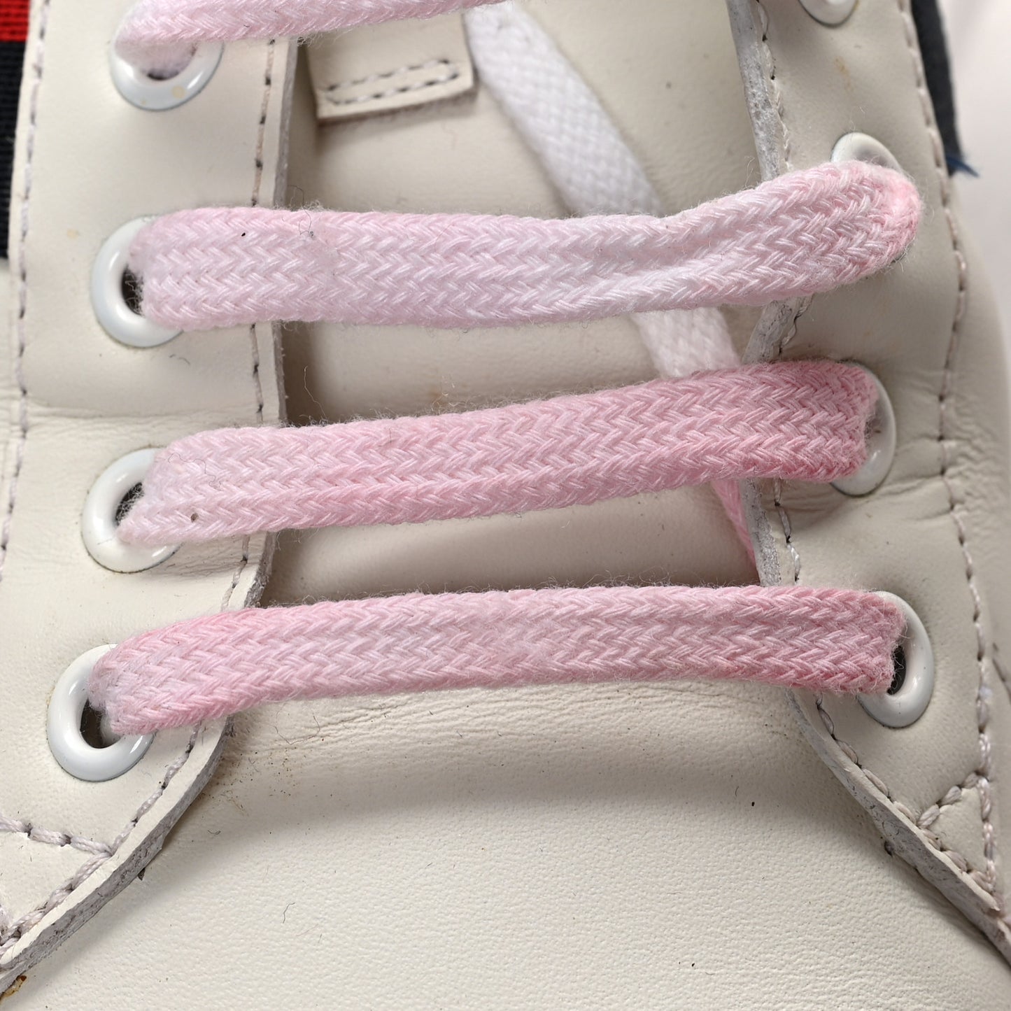 Calfskin Nappa Web LOVED Embroidered Mens Ace Sneakers 9 White Red Flame Notte