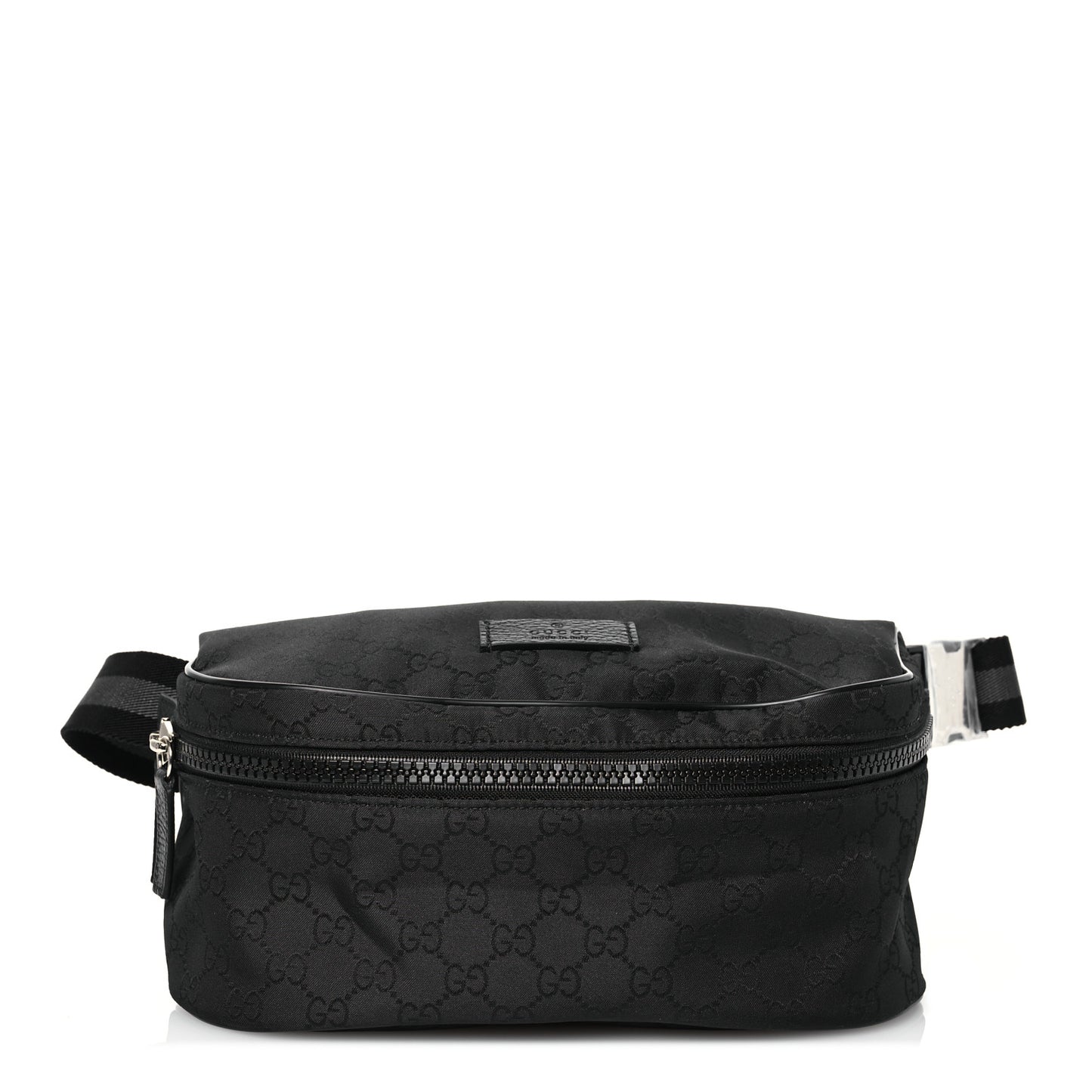 Nylon Monogram Fanny Pack Belt Bag Black