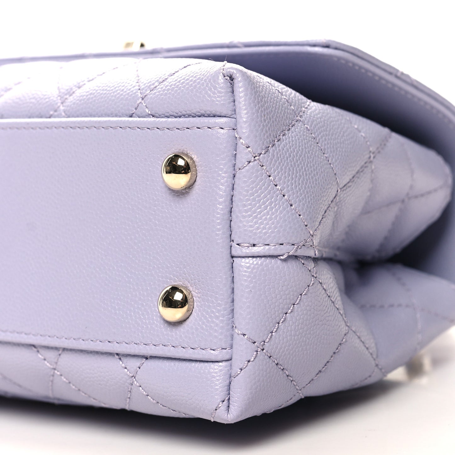 Caviar Quilted Mini Coco Handle Flap Light Purple