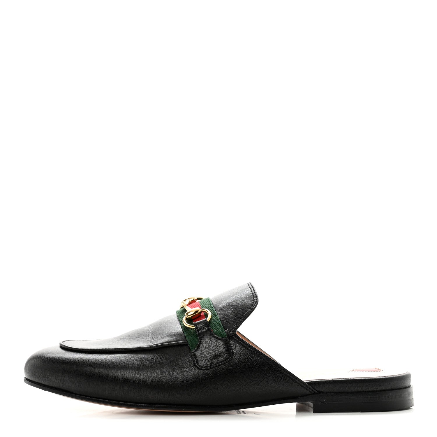 Gucci Malaga Kid Web Womens Princetown Slippers 38 Black 1 of 8