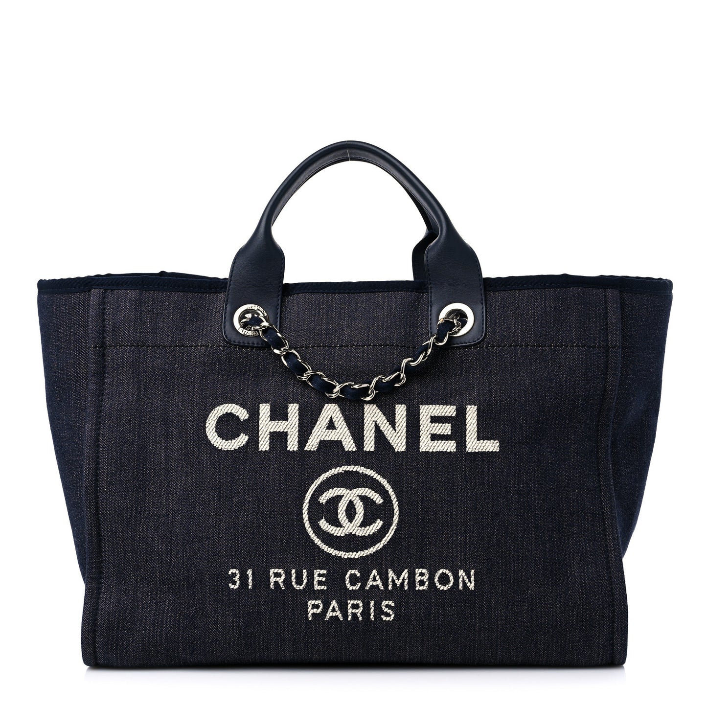 Denim Medium Deauville Tote Dark Blue