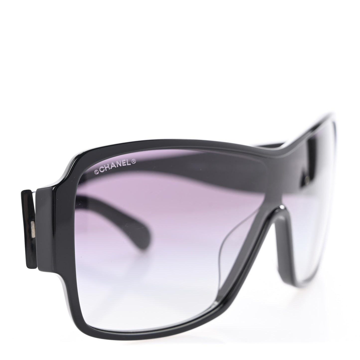 Acetate Shield Sunglasses 5449-A Black