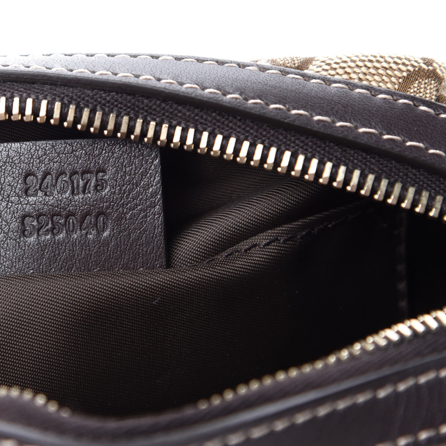 Gucci Monogram Medium Bamboo Cosmetic Case Dark Brown 7 of 7
