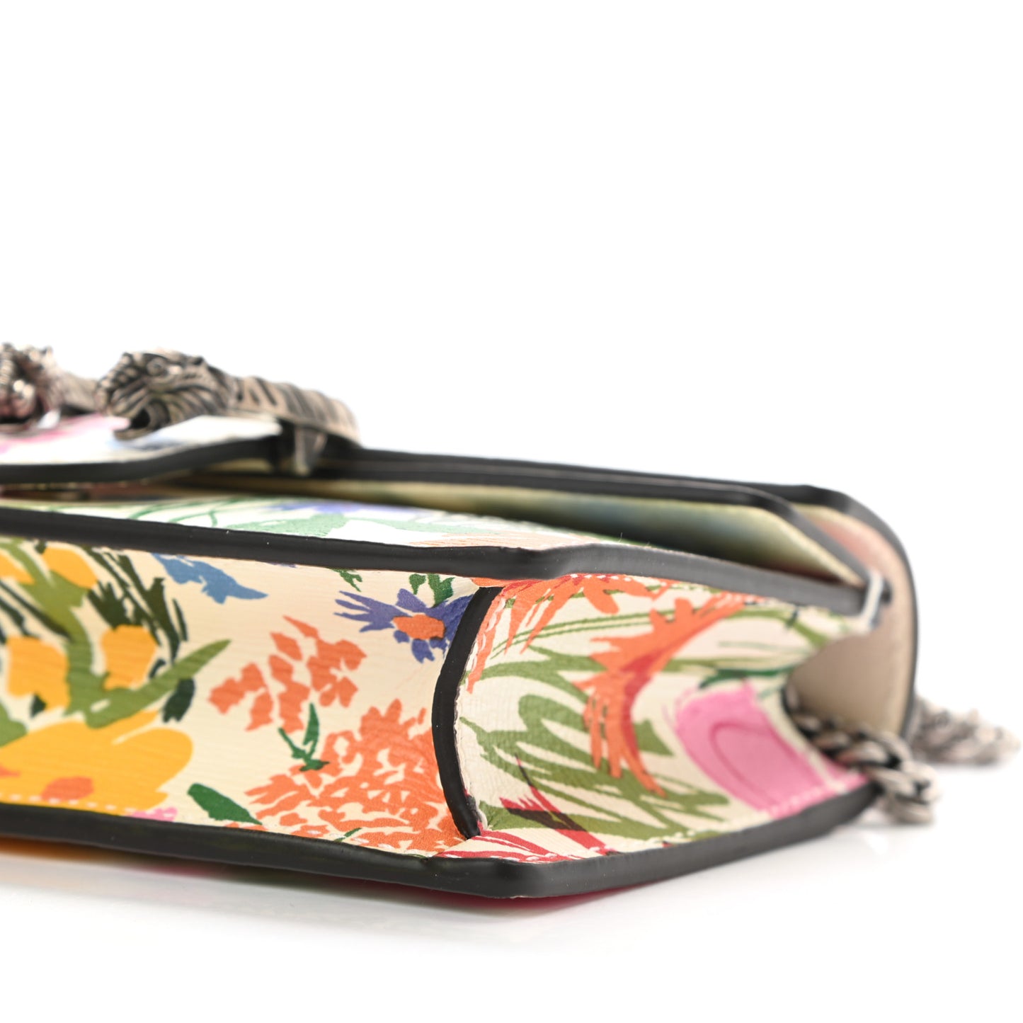 X KEN SCOTT New Shangai Calfskin Jardin D'Avril Floral Print Super Mini Dionysus Shoulder Bag Ivory Pink