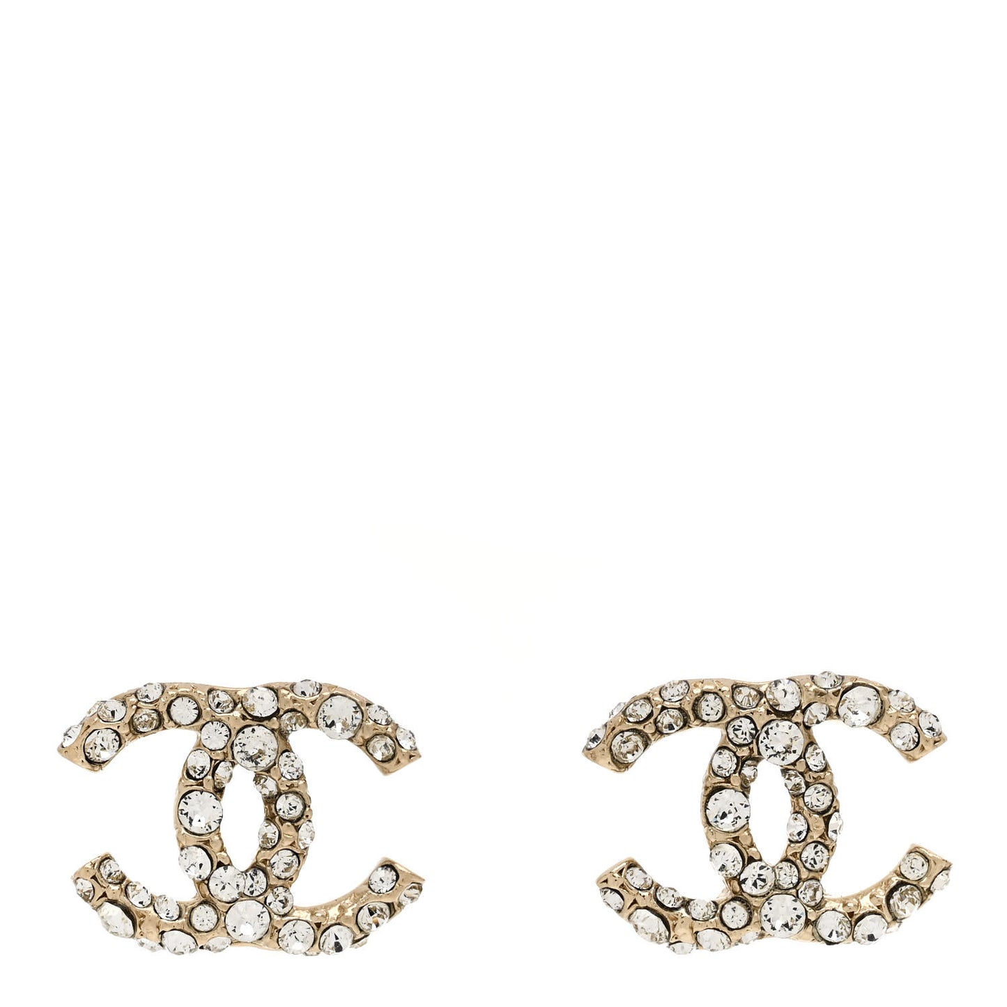Crystal CC Earrings Gold