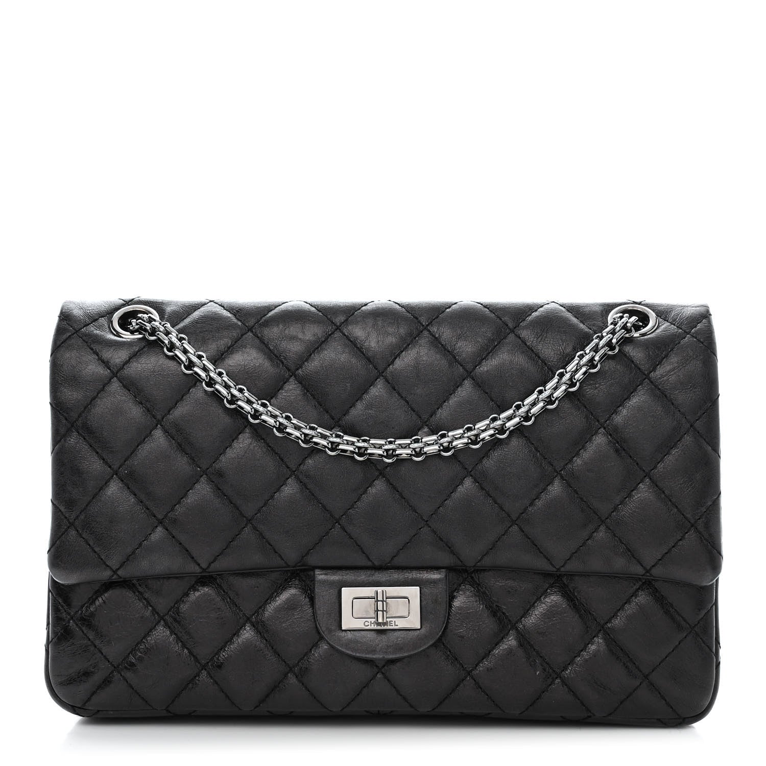 Chanel Aged Calfskin Quilted 2.55 Reissue 226 Flap Black 1 of 14
