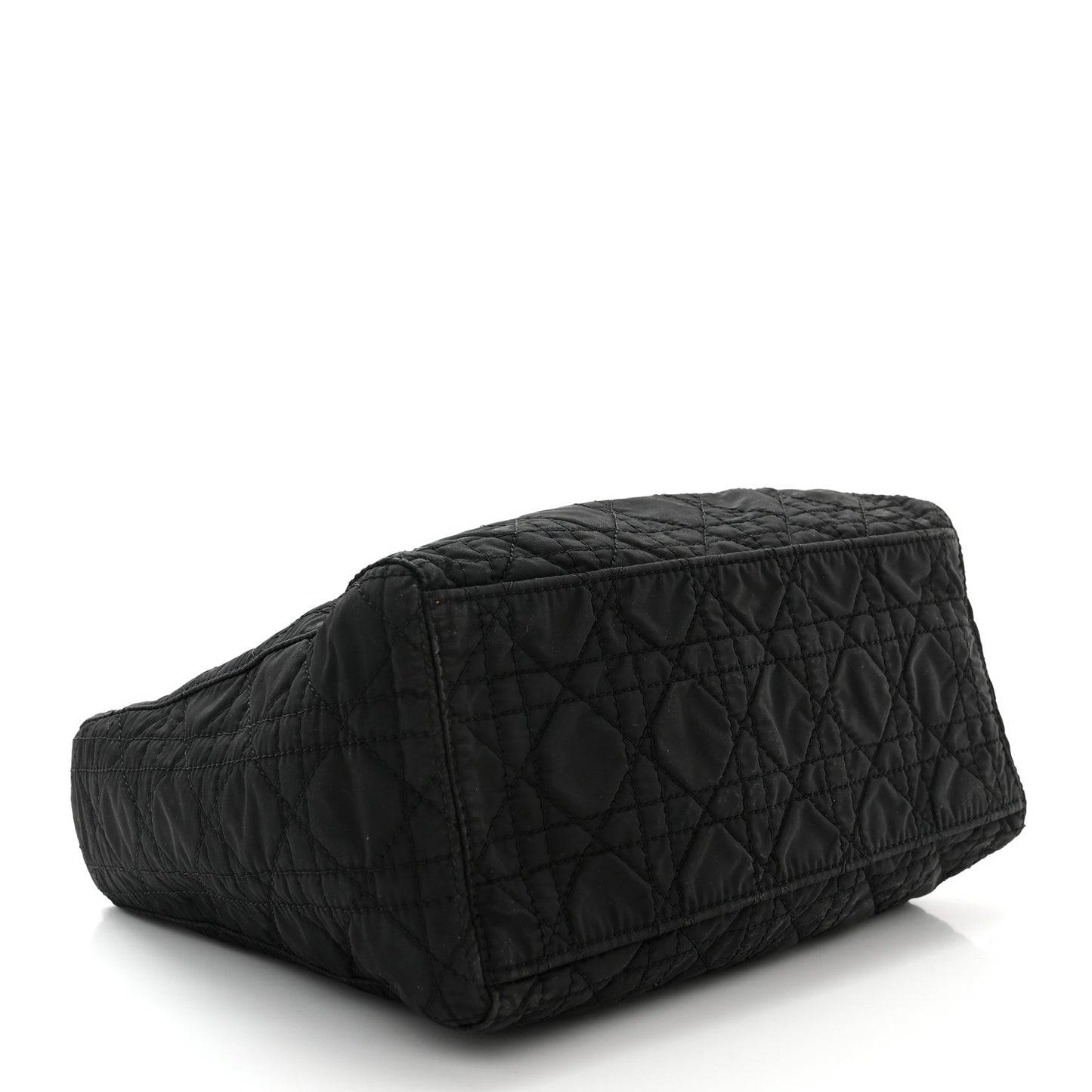 Nylon Cannage Medium Lady Dior Black