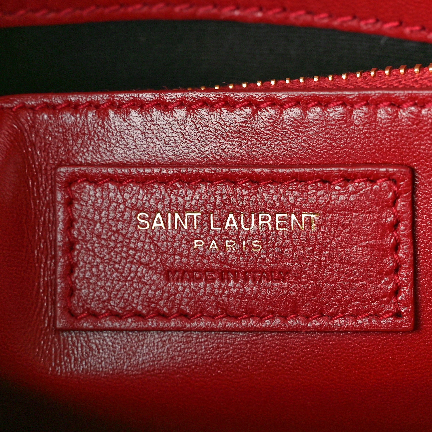 Saint Laurent Box Calfskin Le Carre Satchel Opyum Red 6 of 10