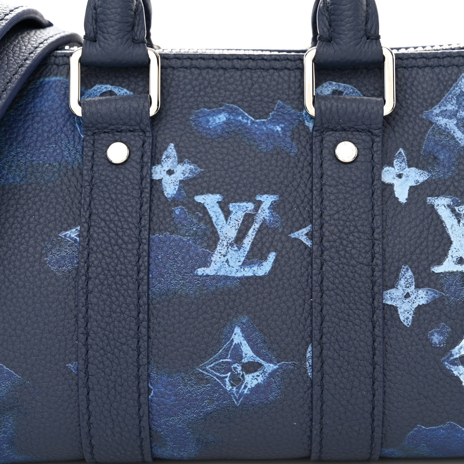 Louis Vuitton Monogram Ink Watercolor Keepall XS Blue 7 of 9