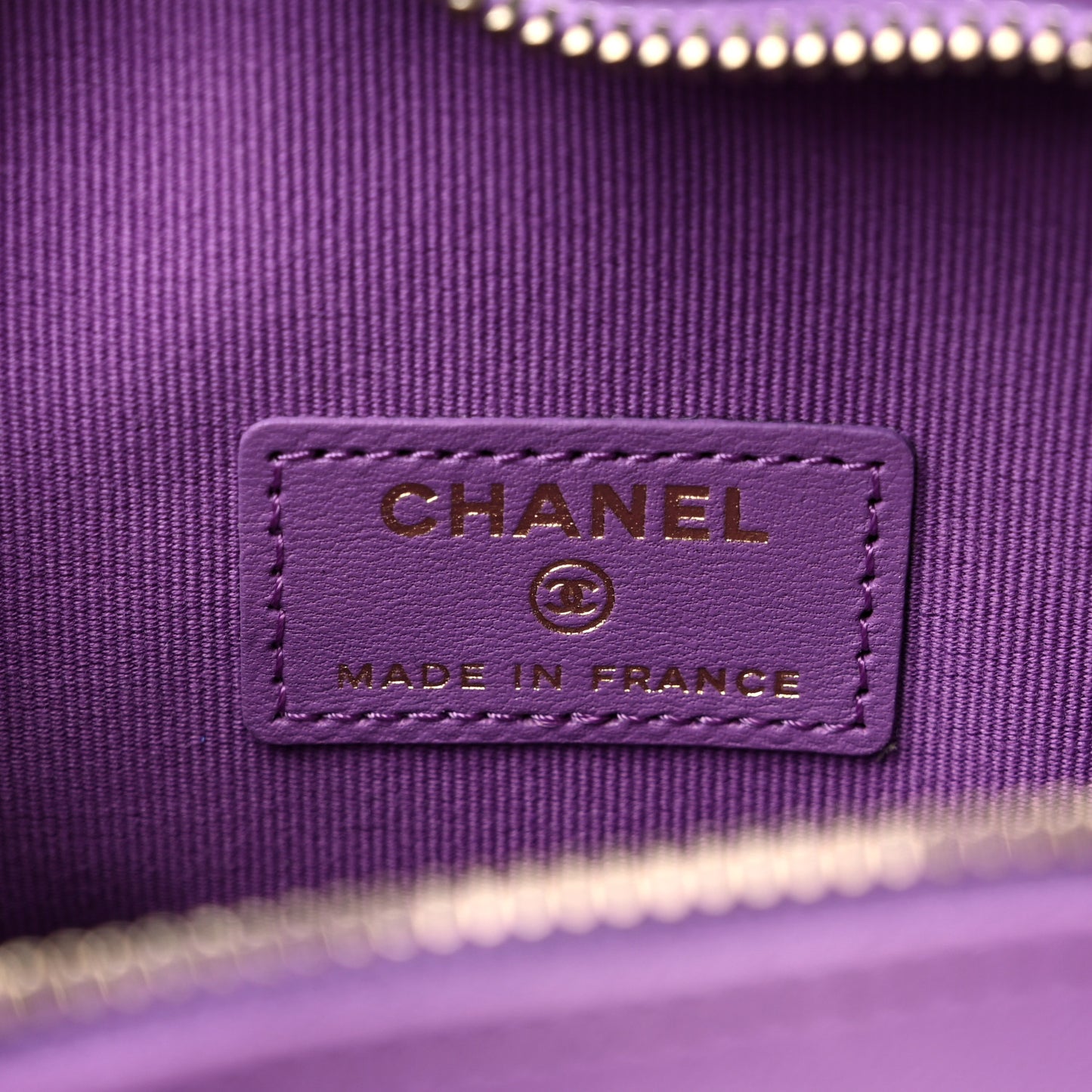 Lambskin Quilted CC In Love Heart Clutch With Chain Purple