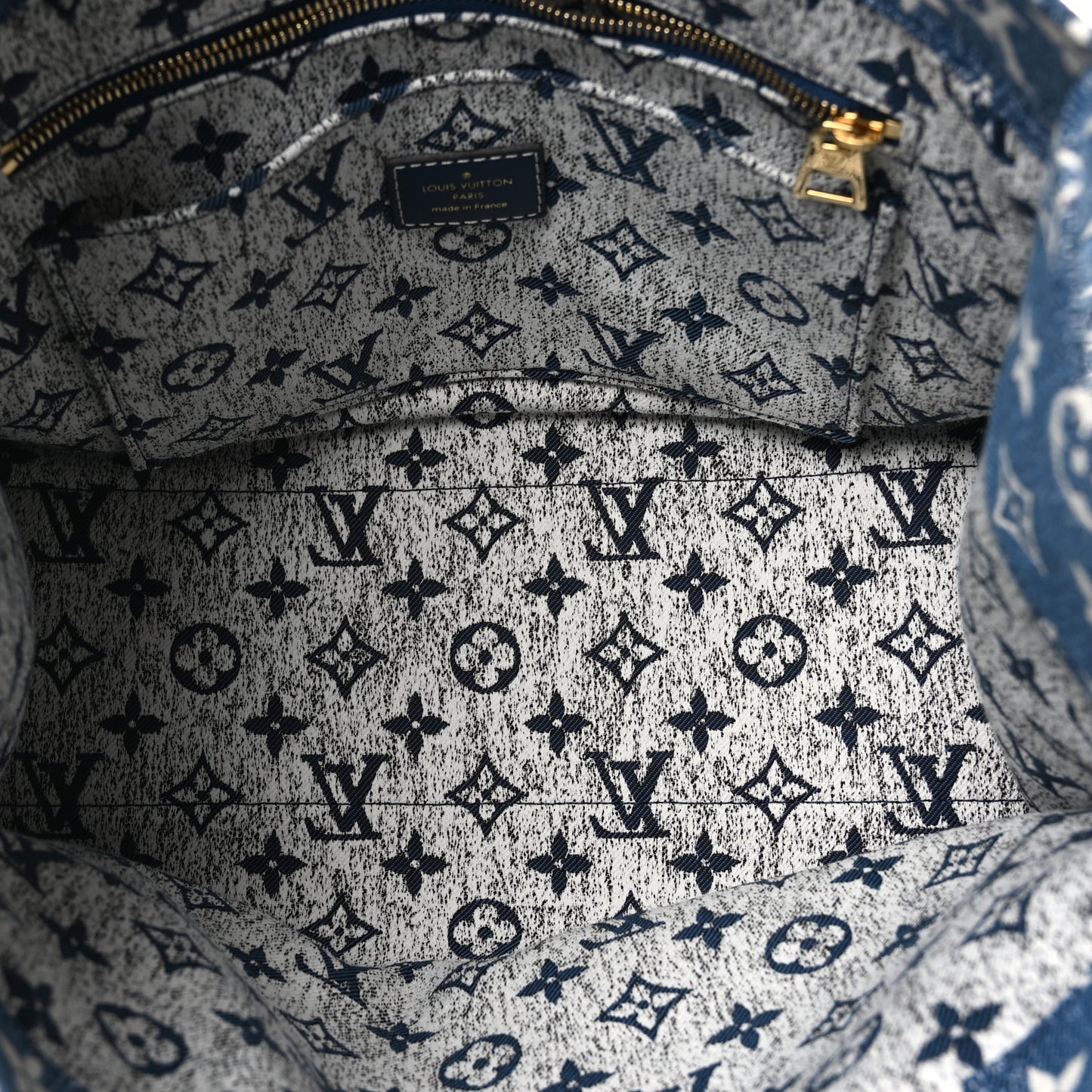 Monogram Jacquard Denim Onthego MM Bleu