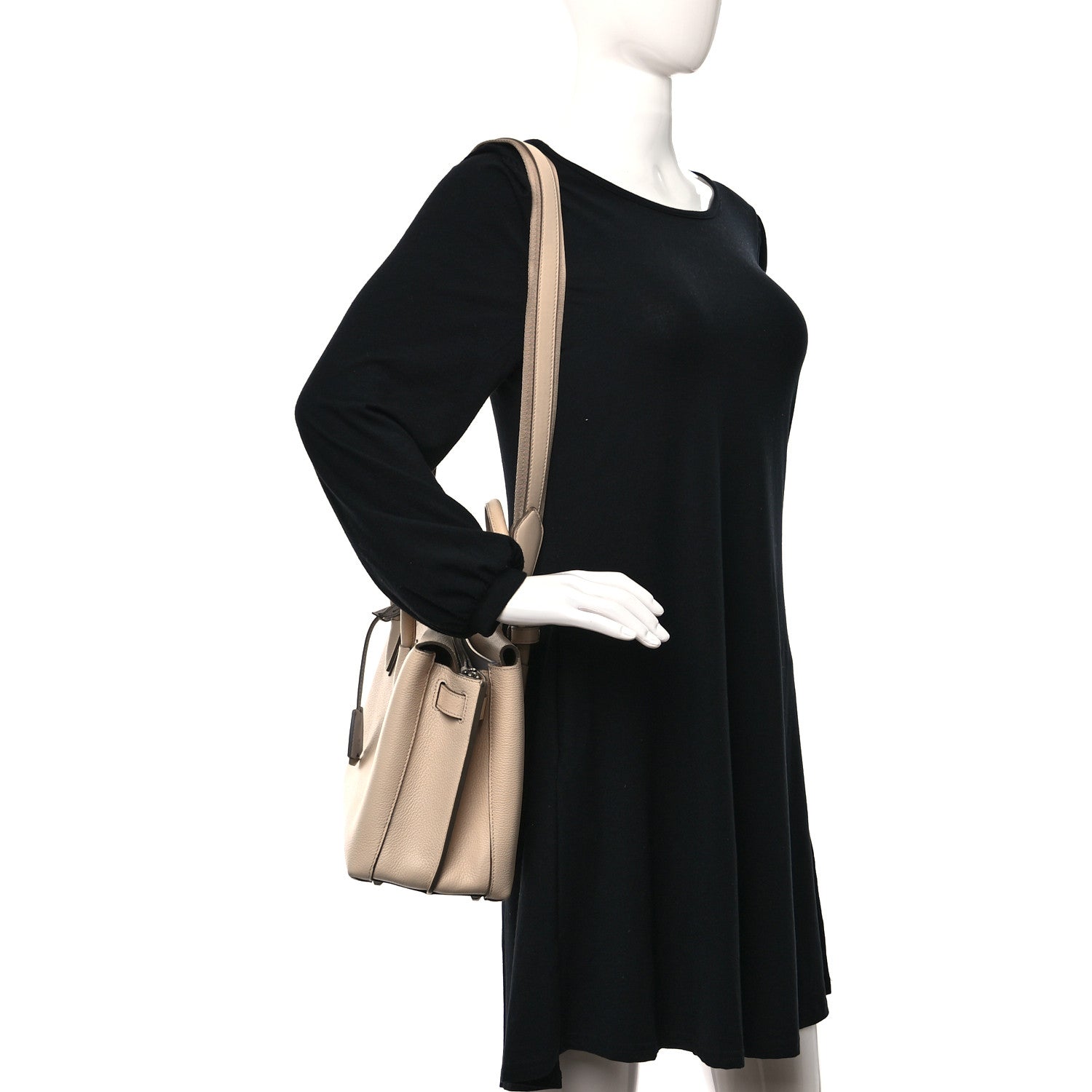 MCM Grained Calfskin Medium Milla Tote Natural 2 of 9