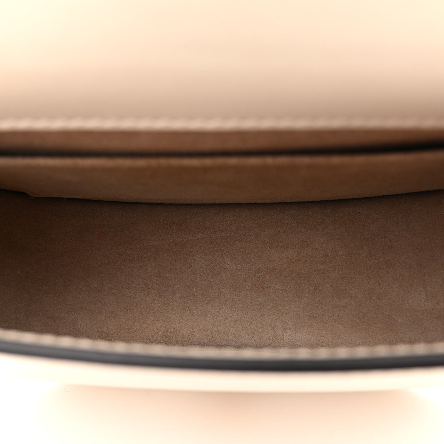 Calfskin Suede Small Nile Bracelet Bag Off White